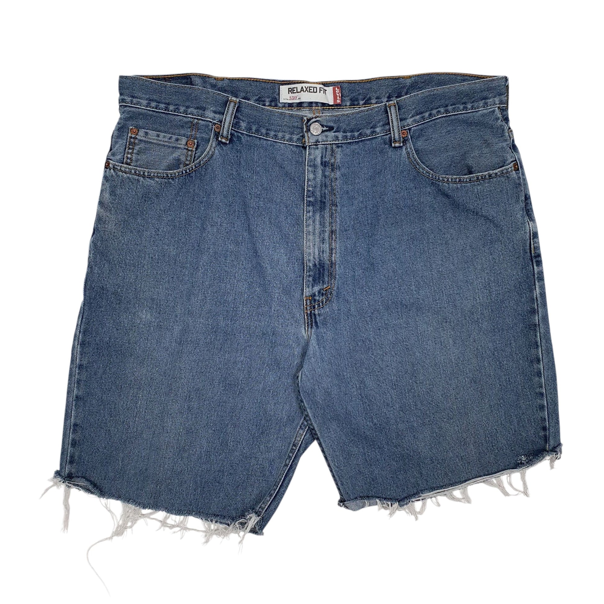 Mens Blue Levis 550 Relaxed Fit Denim Shorts