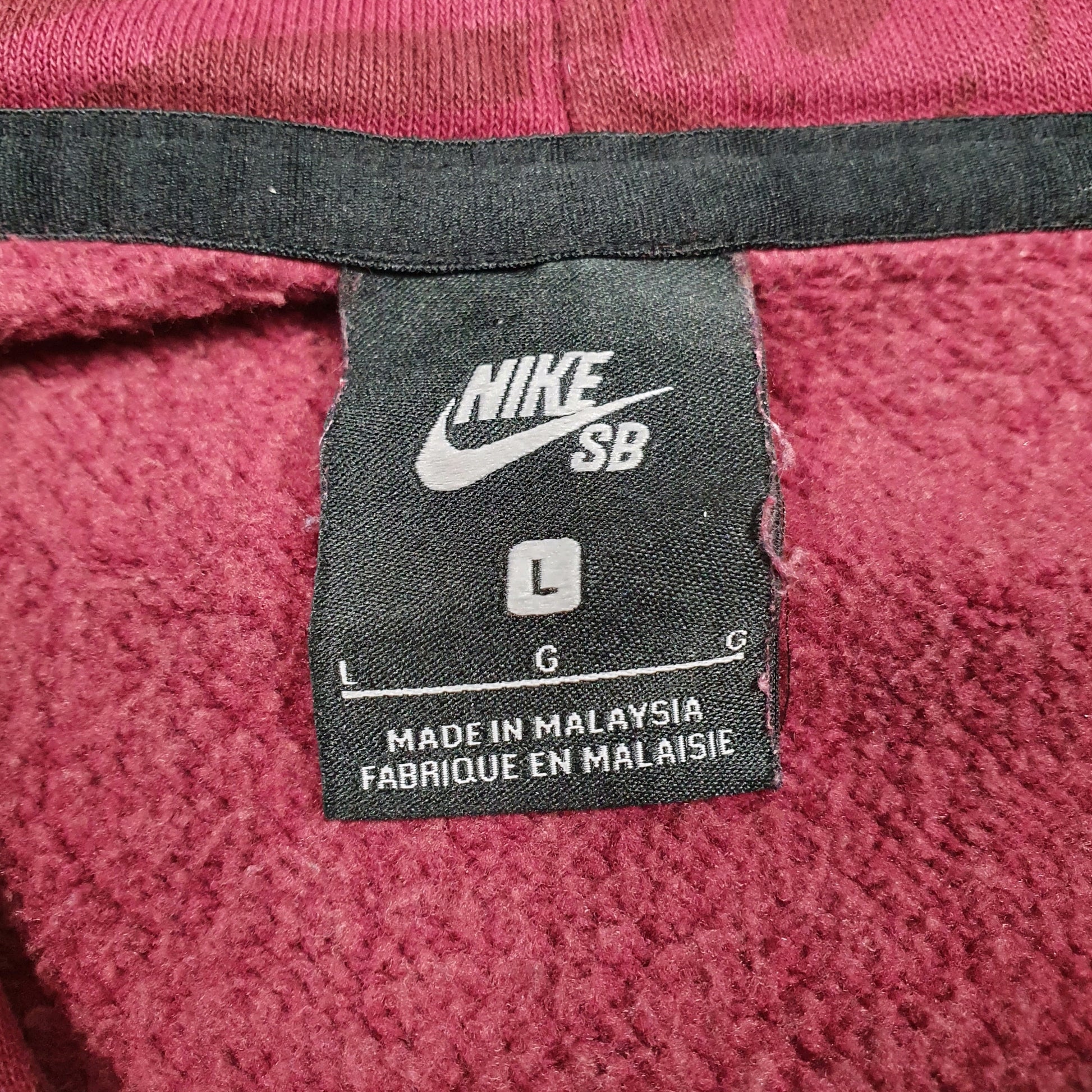 Mens Burgundy Nike Spellout SB Hoodie Jumper
