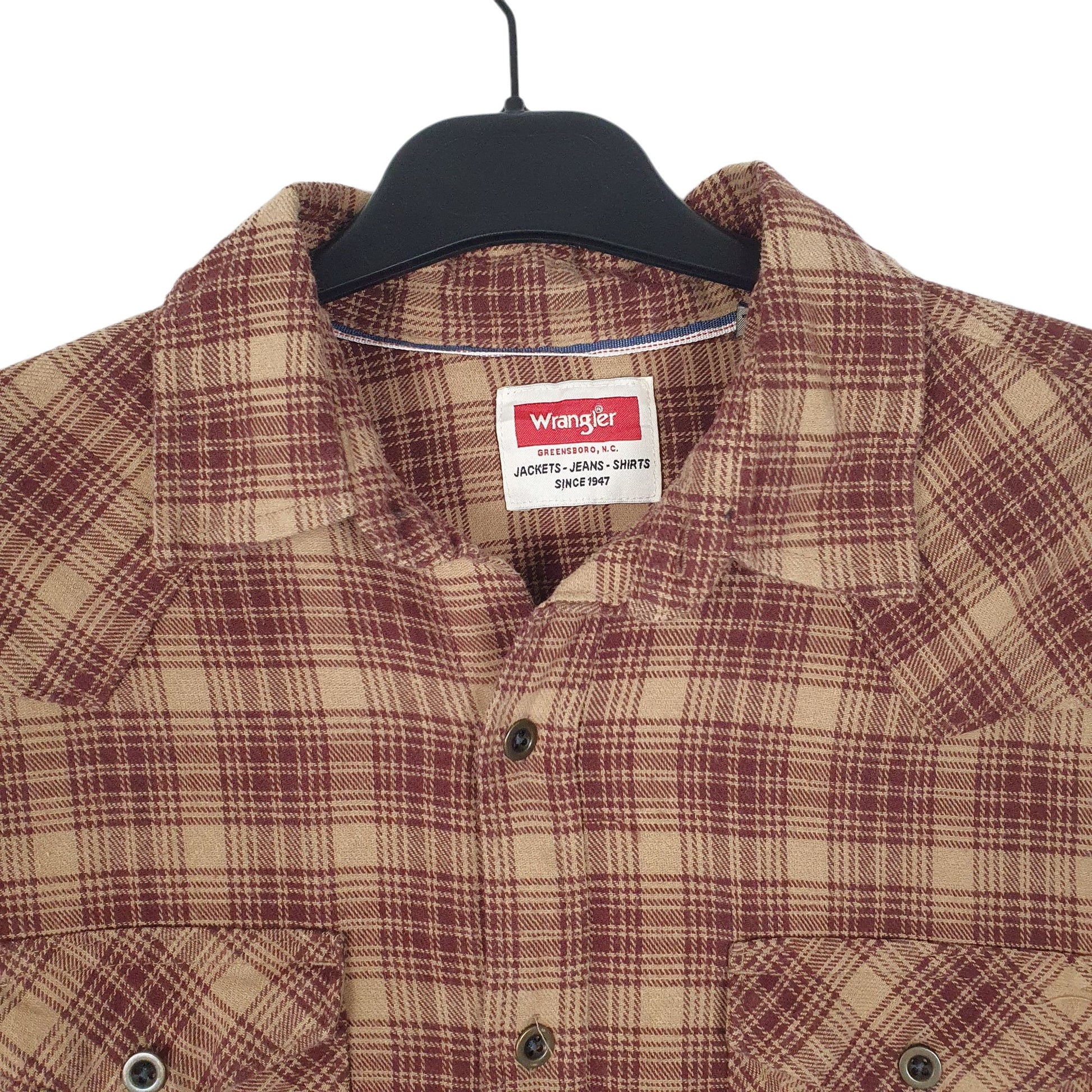 Mens Brown Wrangler   Shirt