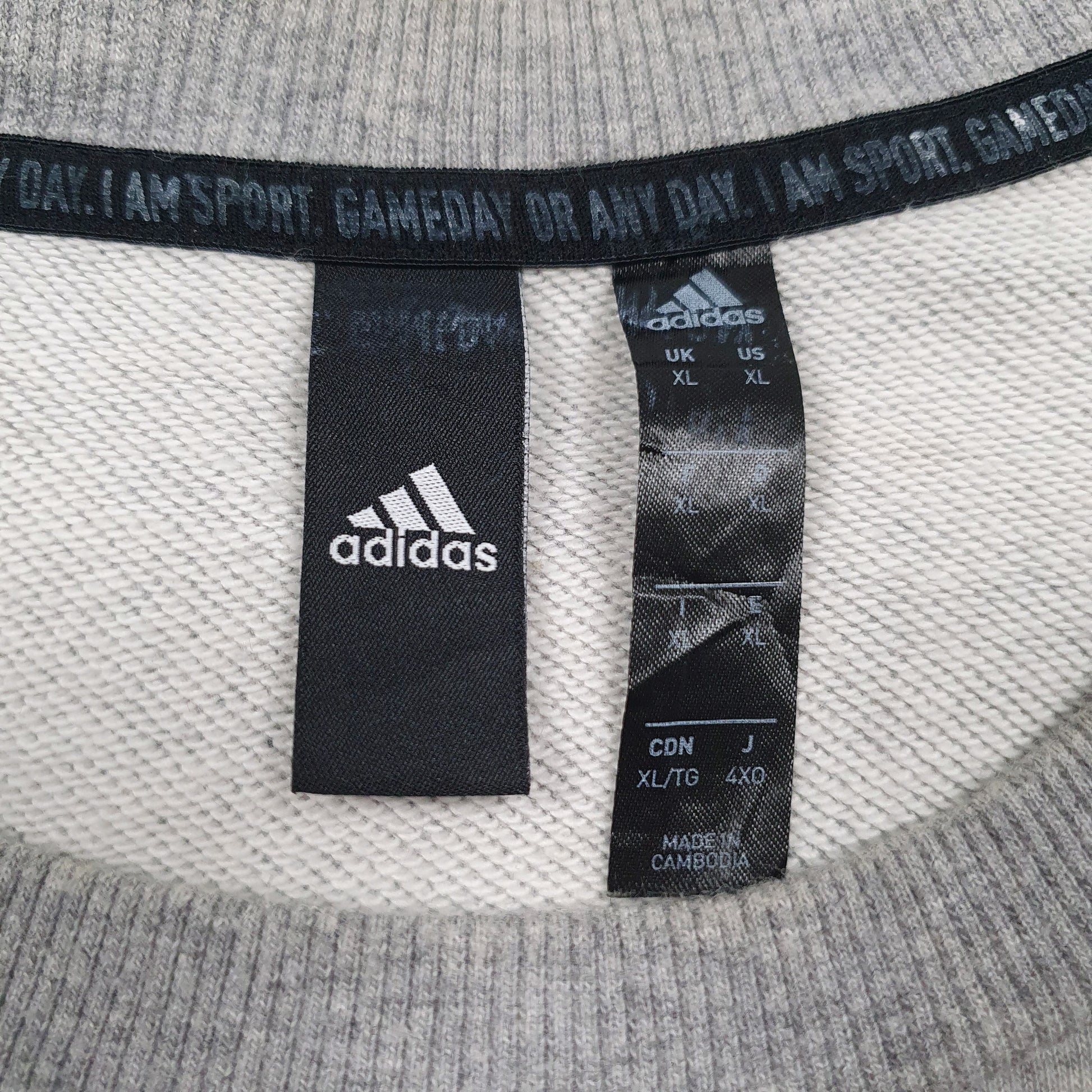 Mens Grey Adidas  Crewneck Jumper