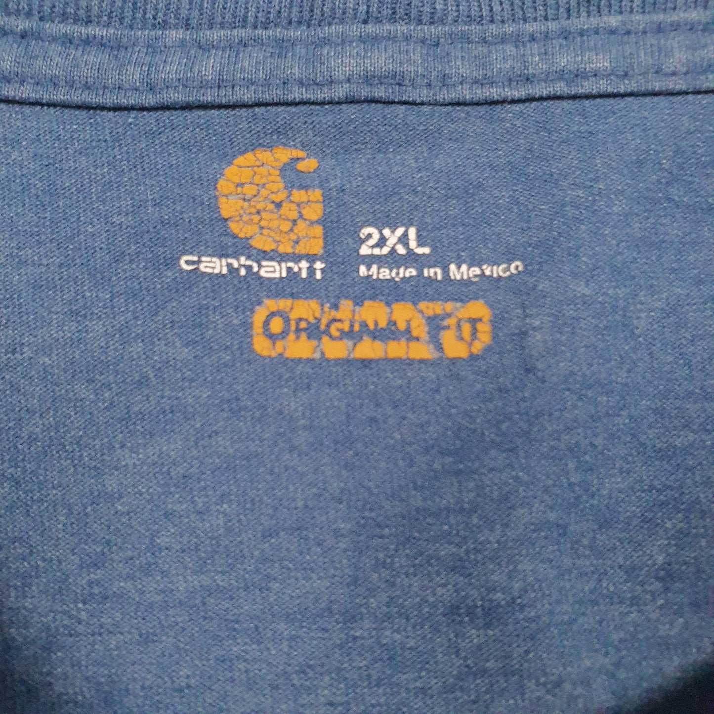 Mens Blue Carhartt K195 413 Spellout  T Shirt