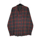 Mens Grey Woolrich Thick Flannel Long Sleeve Shirt