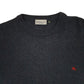 Mens Navy Burberry Vintage 90s Crewneck Jumper