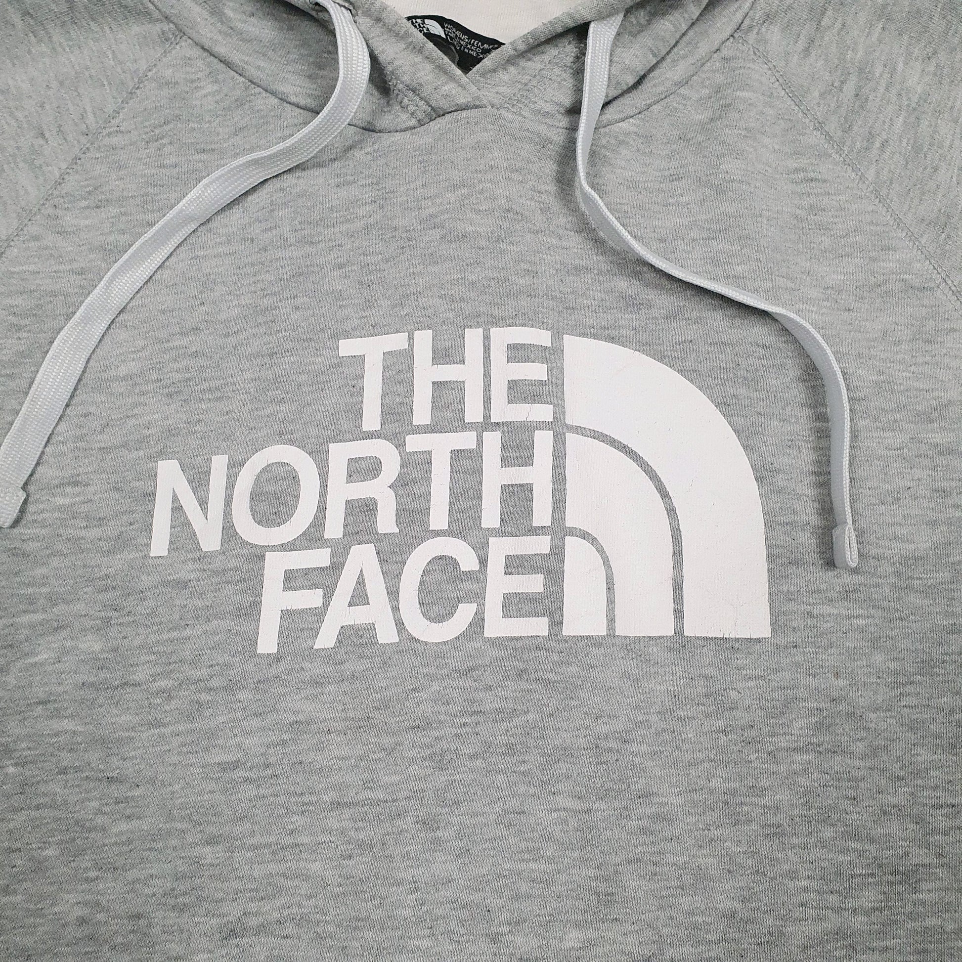 Womens Grey The North Face Spellout Hoodie Jumper