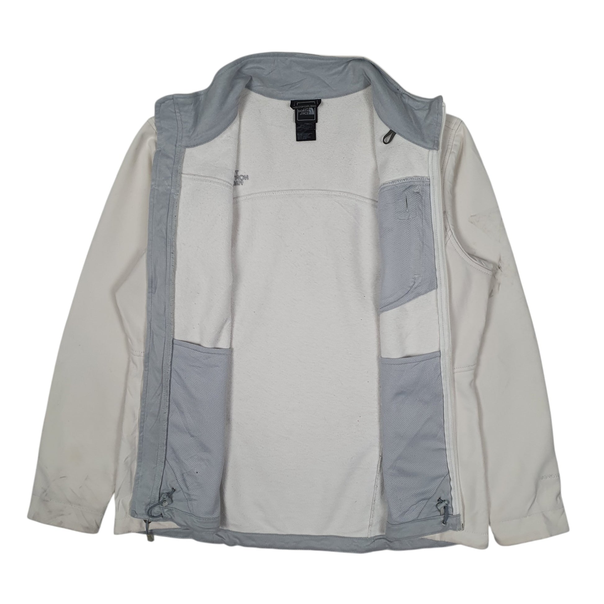 Womens White The North Face Windstopper Hoodie Coat