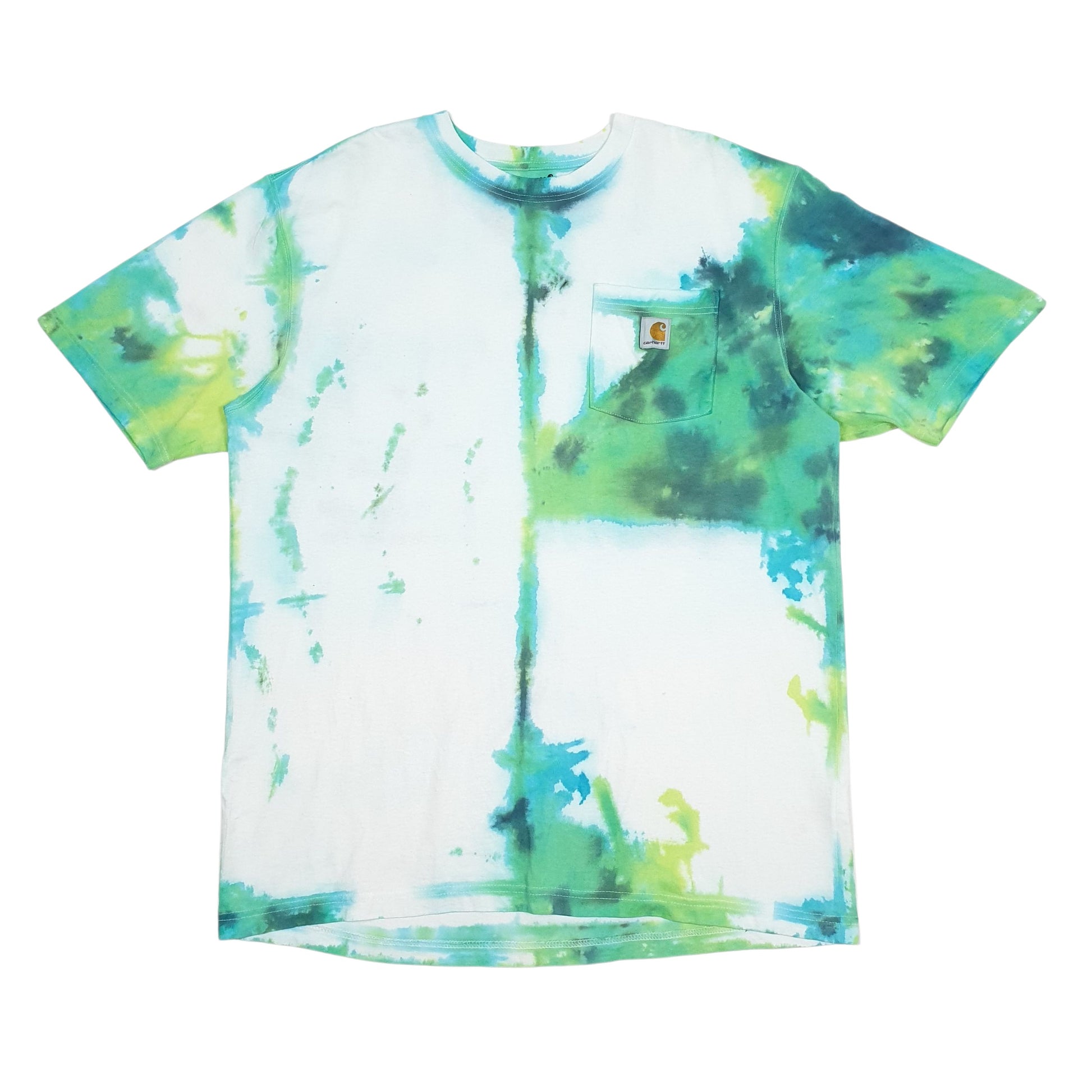 Mens White Carhartt Tie Dye Short Sleeve T Shirt