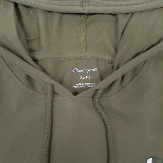 Mens Green Champion Lightweight Hoodie Jumper