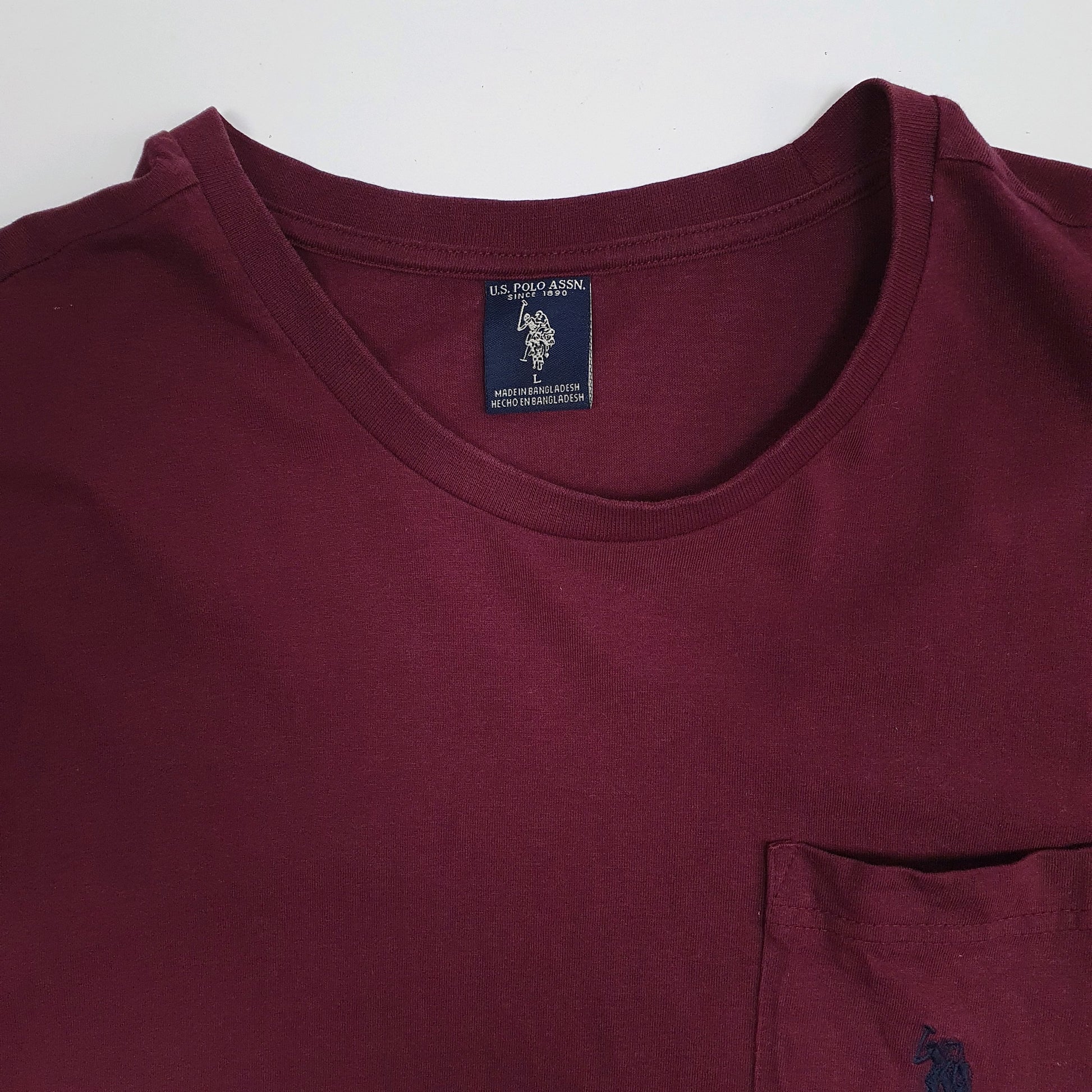 Mens Burgundy U.S. Polo Assn.   T Shirt