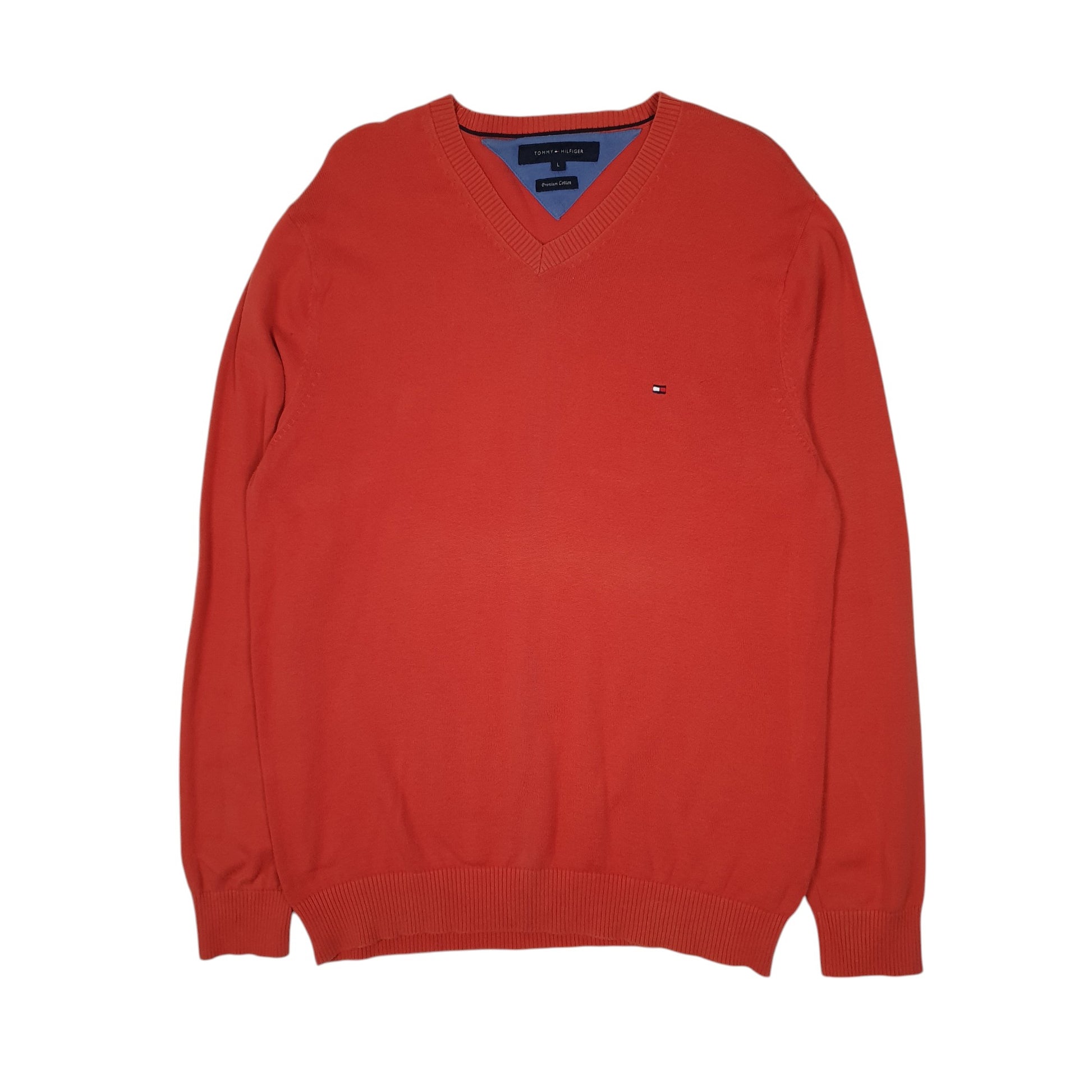 Mens Orange Tommy Hilfiger  Crewneck Jumper