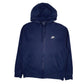 Mens Navy Nike Hoodie Full Zip Jumper
