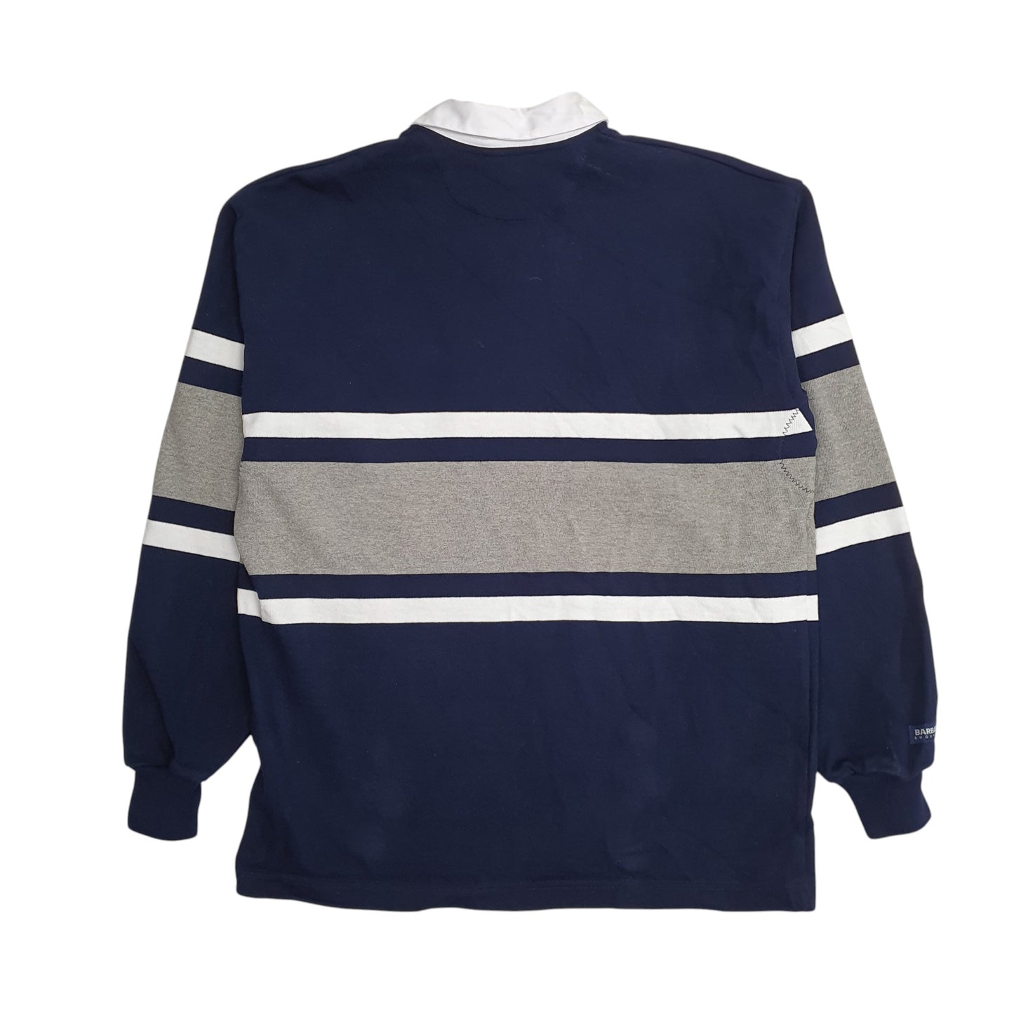 Mens Navy Barbarian Joan of Arc Rugby Hoodie Polo Shirt