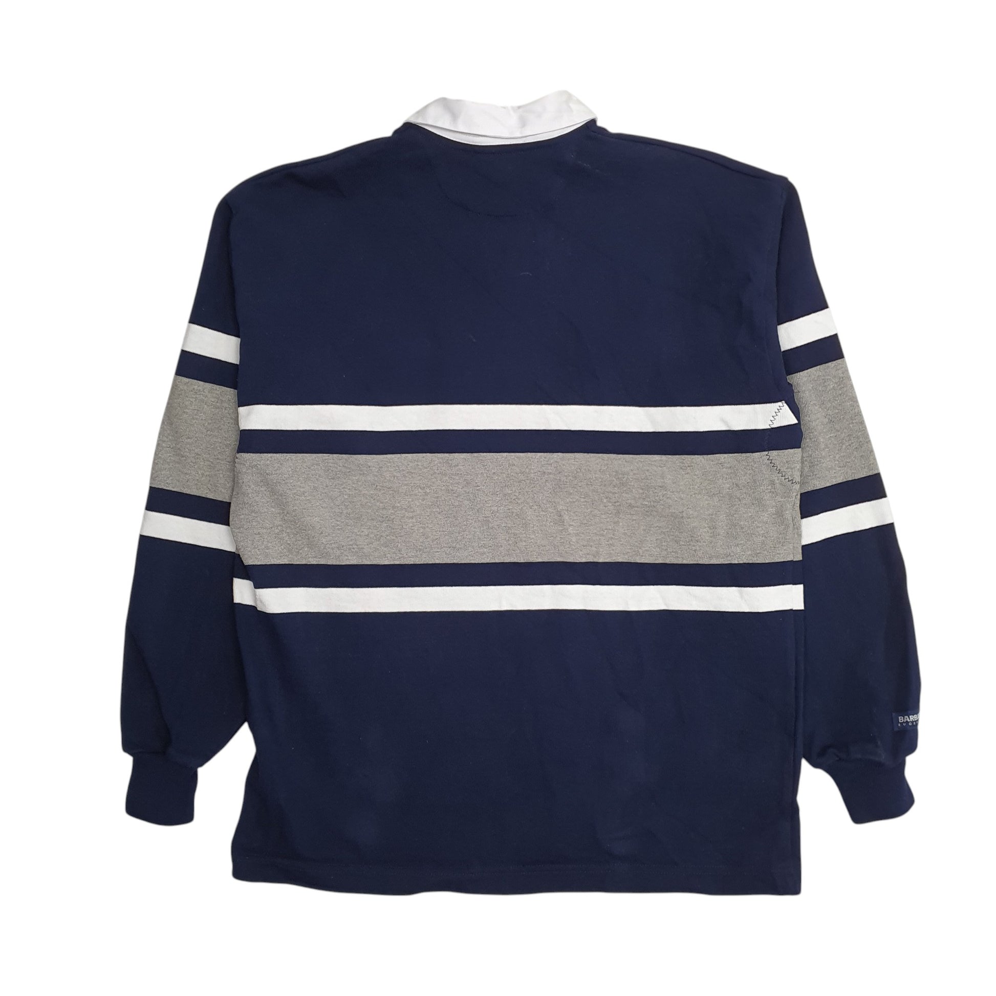 Mens Navy Barbarian Joan of Arc Rugby Hoodie Polo Shirt