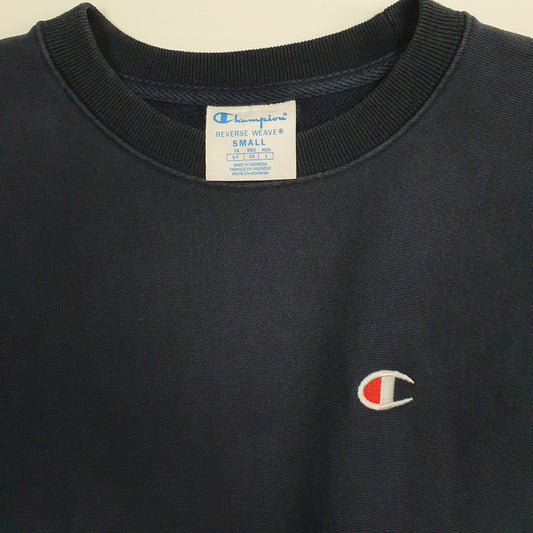 Mens Navy Champion Reverse Weave Crewneck Jumper