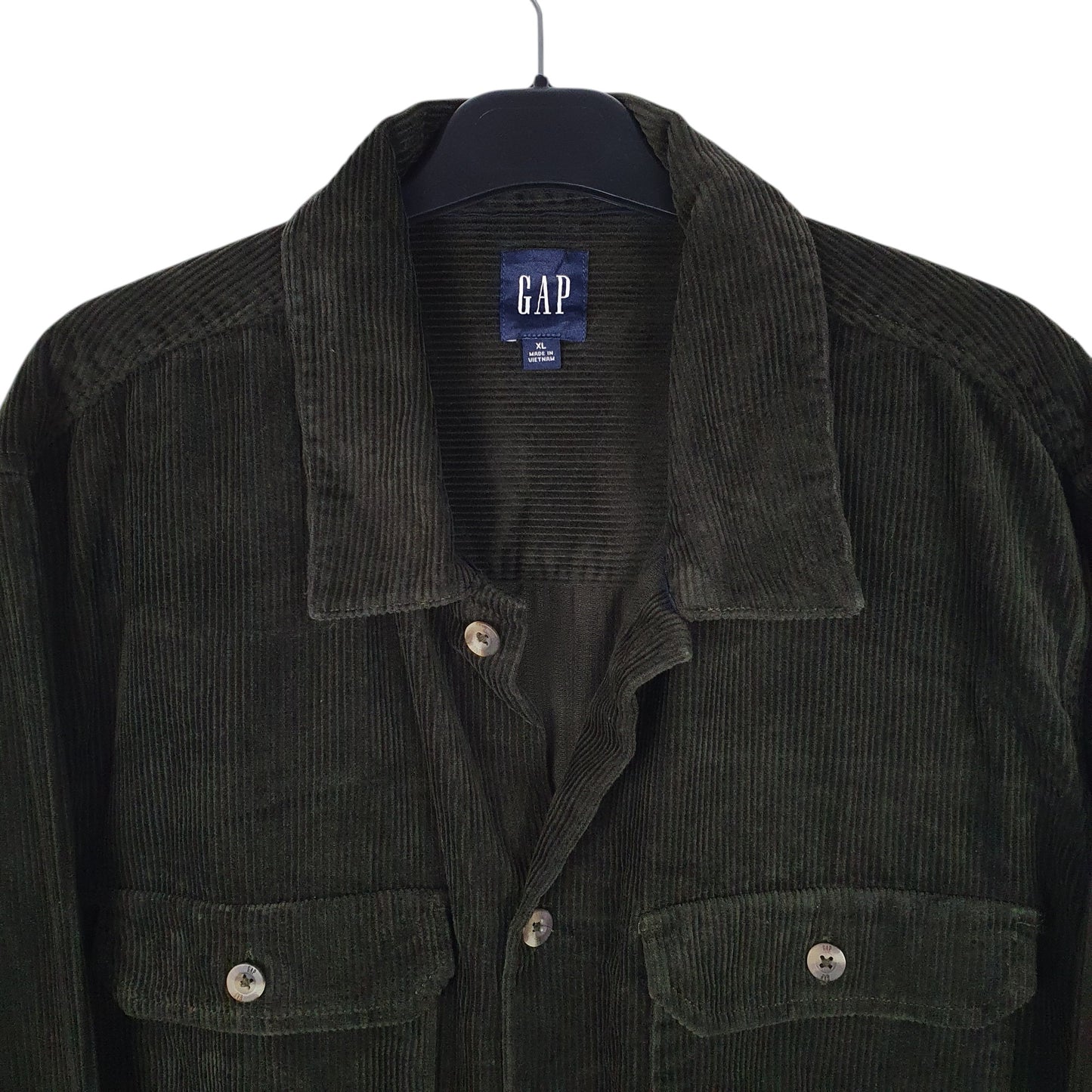 Mens Green GAP Chunky Corduroy  Shirt