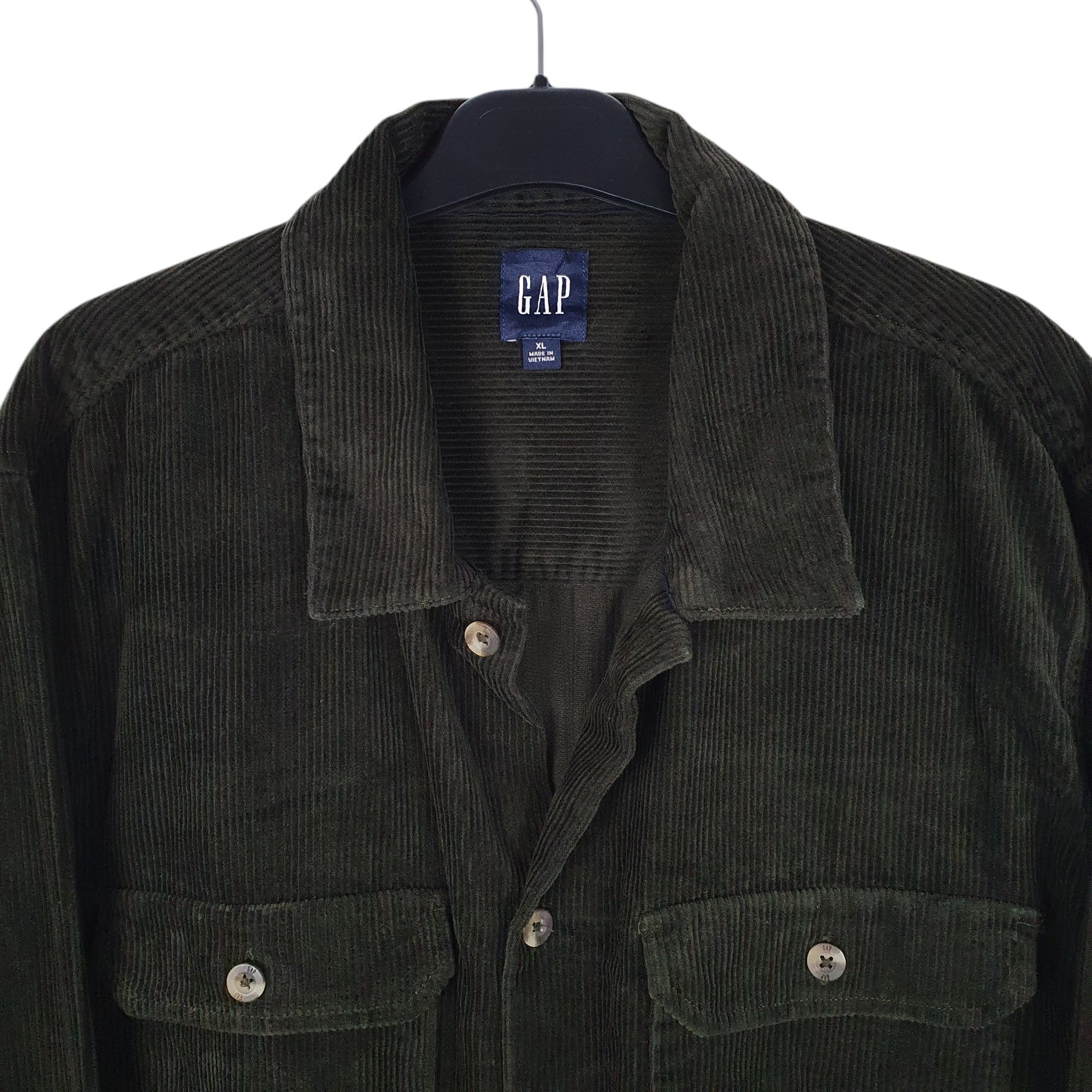 Mens Green GAP Chunky Corduroy  Shirt