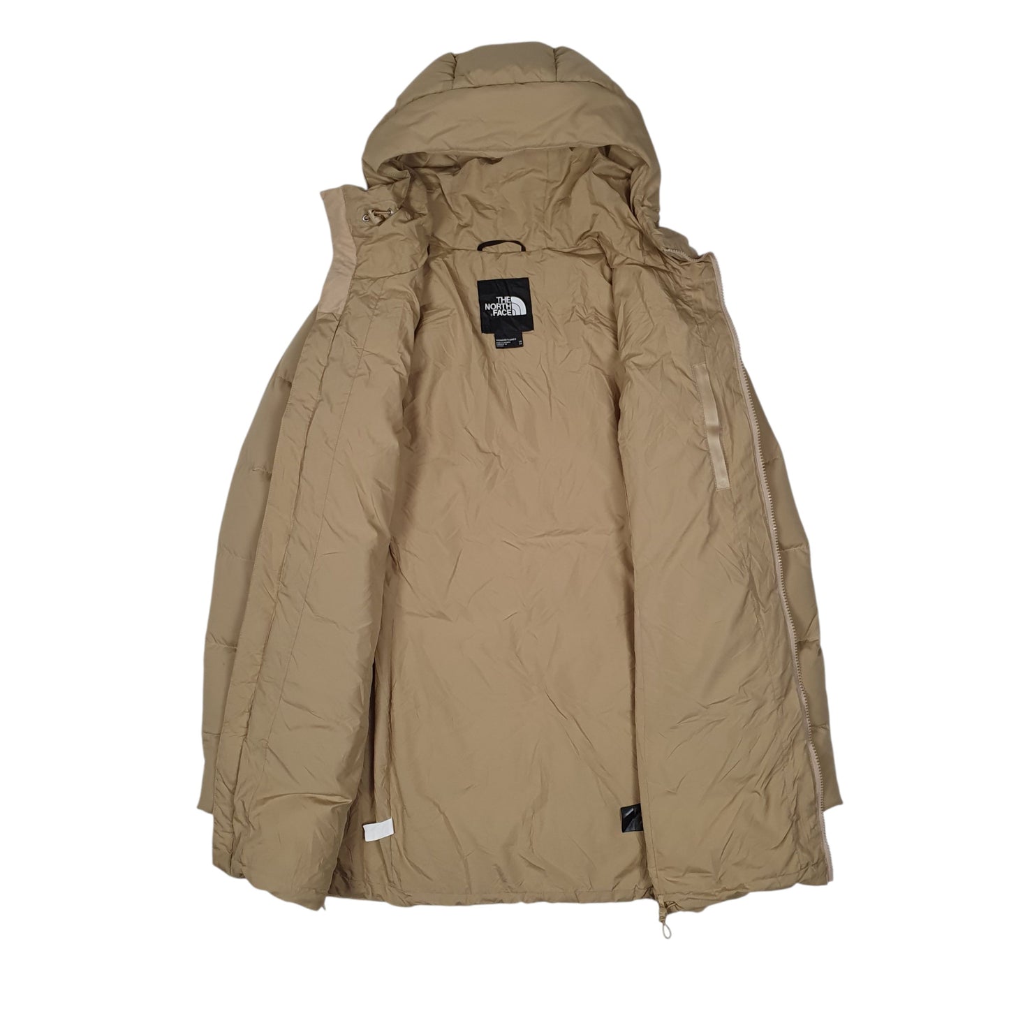 Womens Beige The North Face Longline Parka Trench  Coat