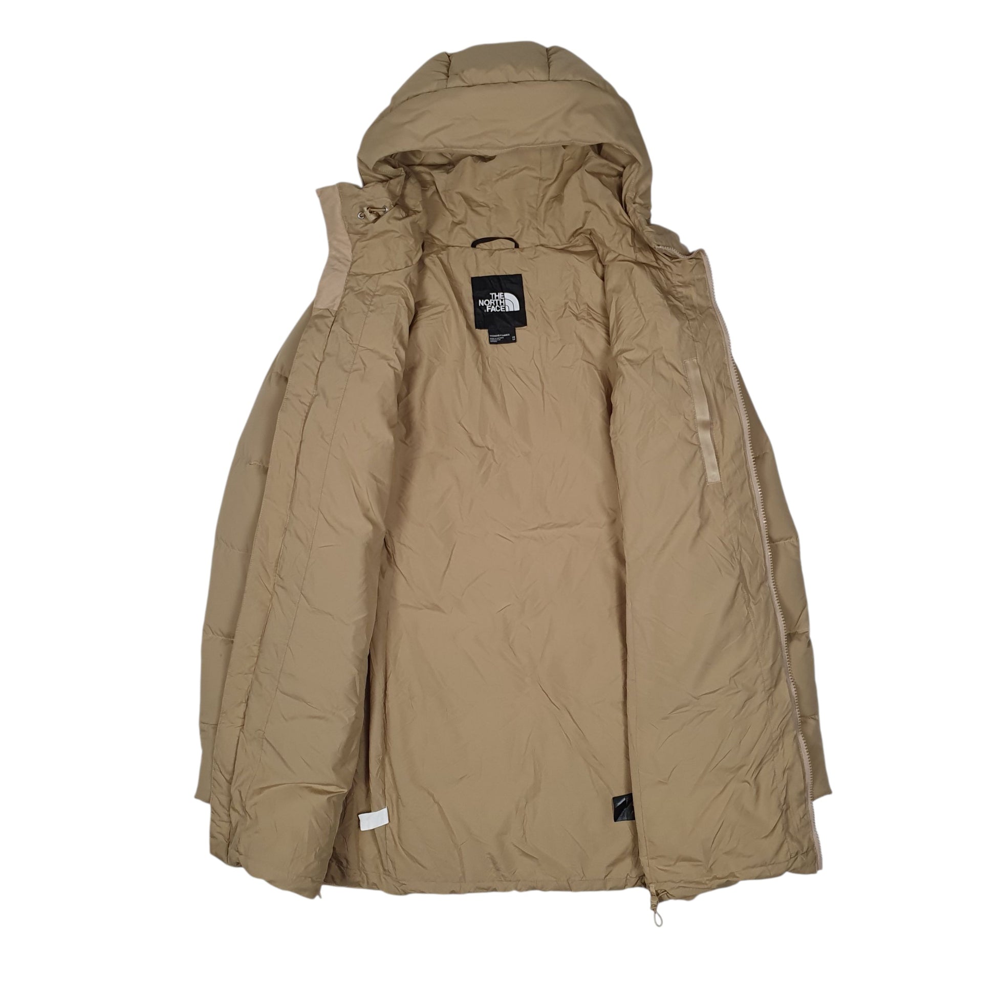 Womens Beige The North Face Longline Parka Trench  Coat