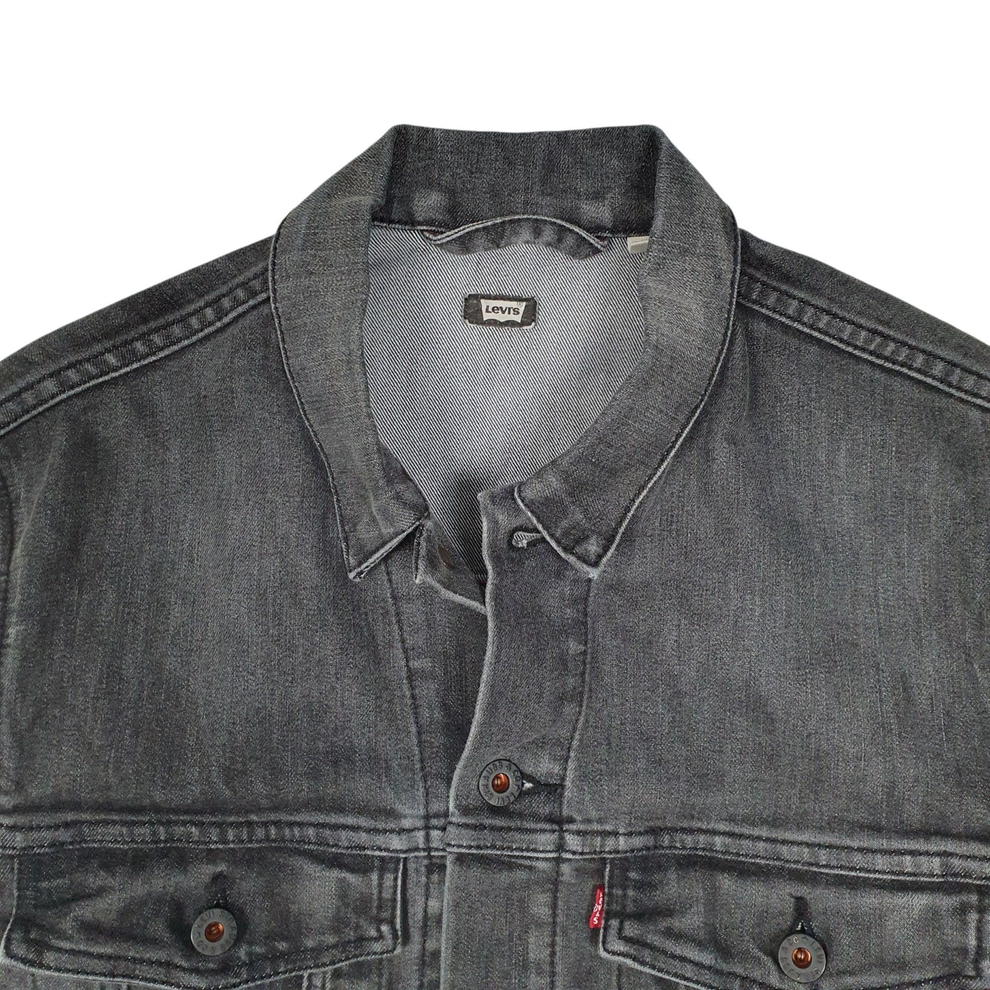 Mens Grey Levis Type 3 Trucker  Coat