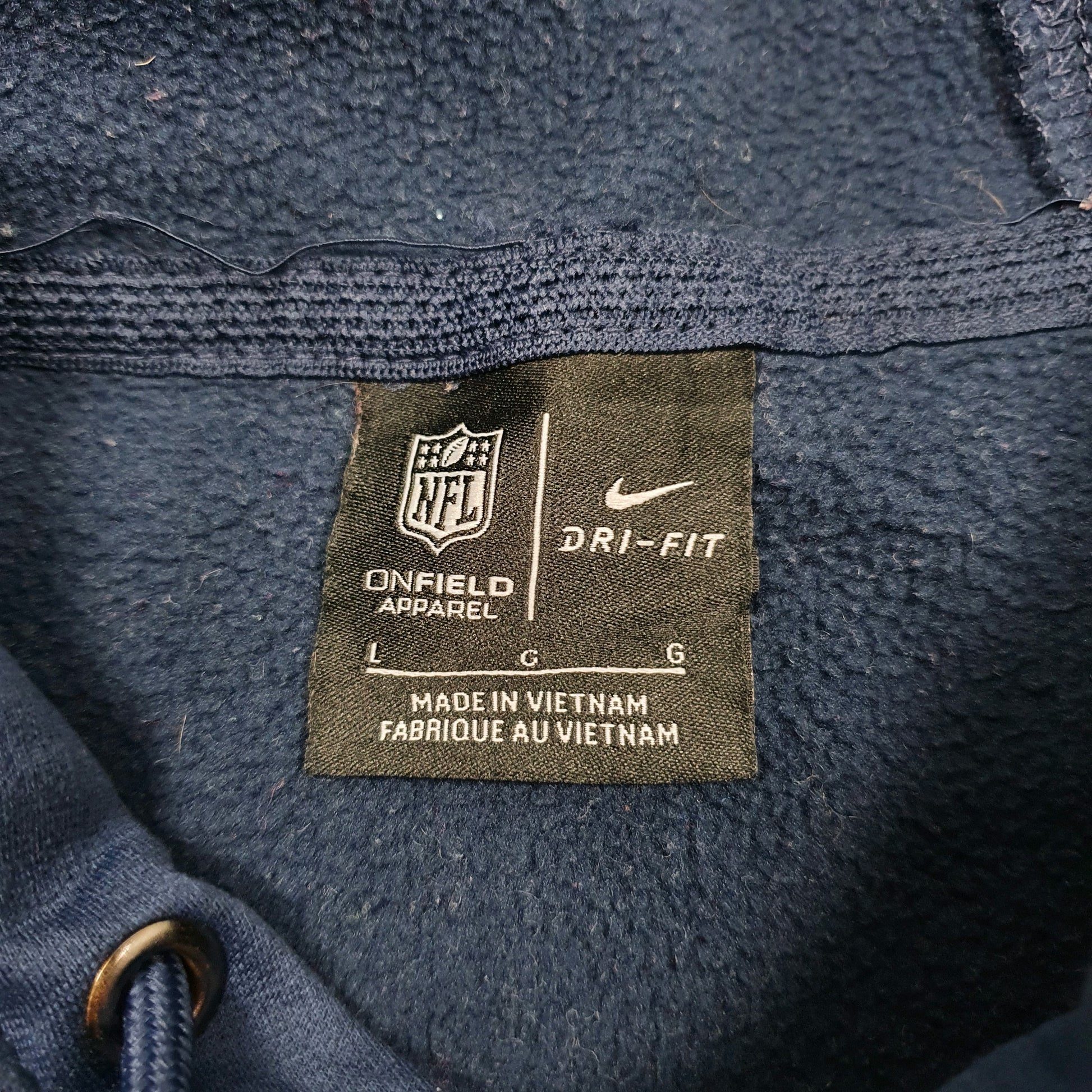 Mens Navy Nike Dri-Fit NFL Dallas Cowboys Hoodie Jumper