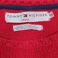 Womens Red Tommy Hilfiger Knitwear Crewneck Jumper
