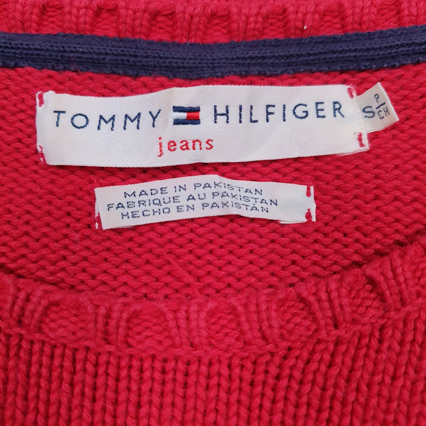 Womens Red Tommy Hilfiger Knitwear Crewneck Jumper