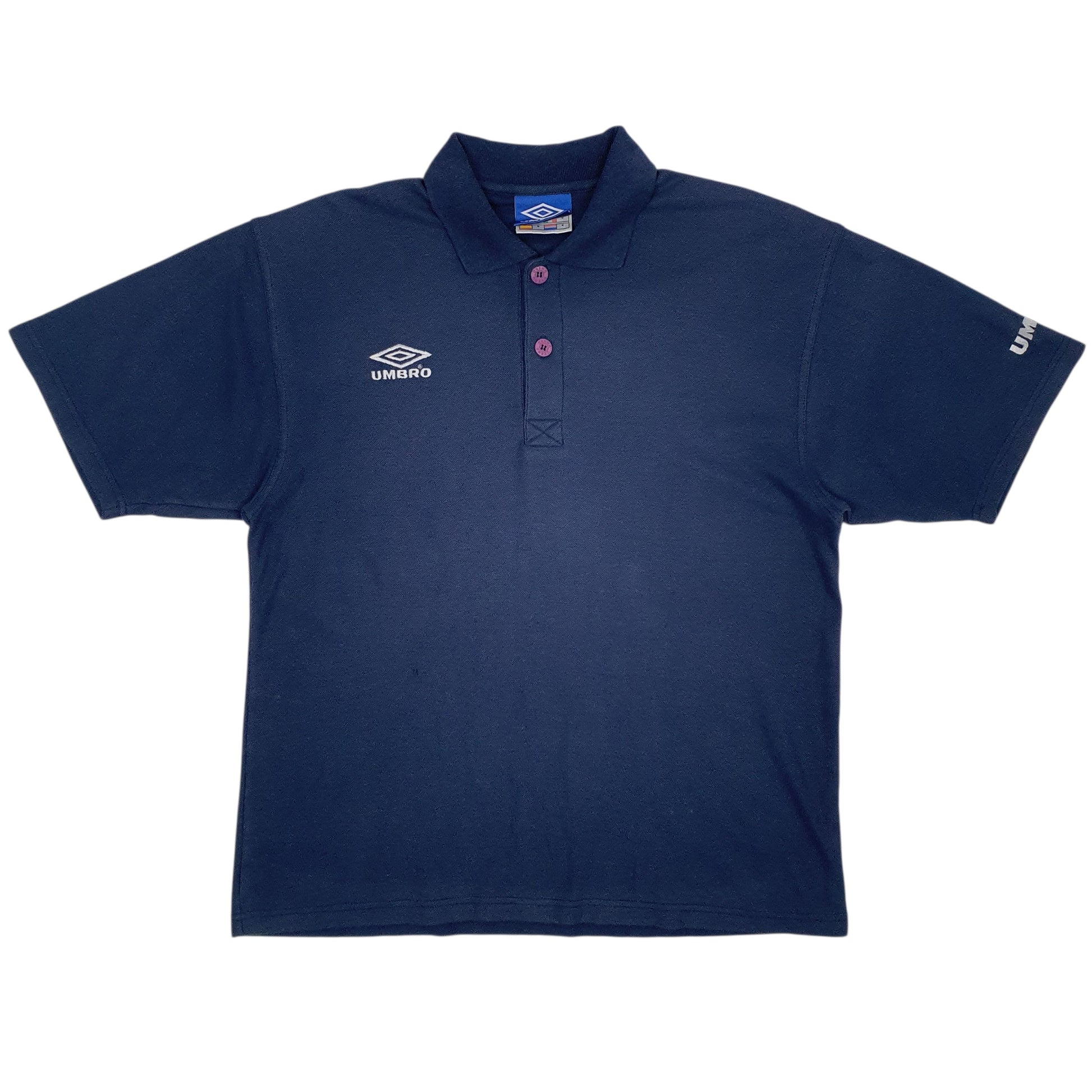 Mens Navy Umbro  Short Sleeve Polo Shirt