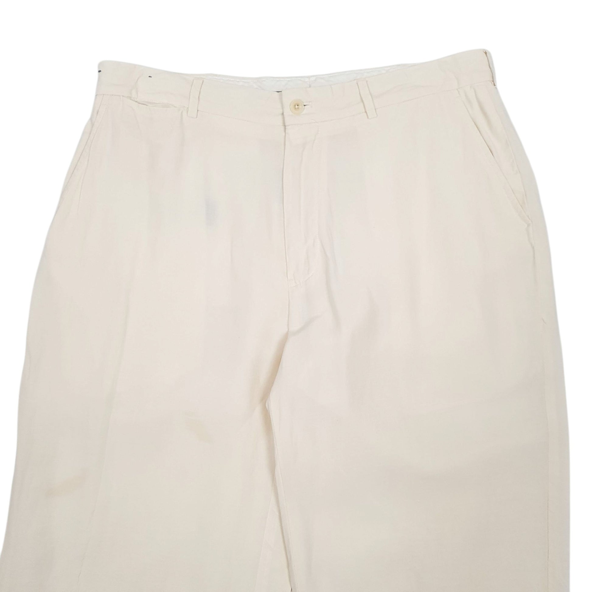 Mens Cream Polo Ralph Lauren Vintage  Trousers