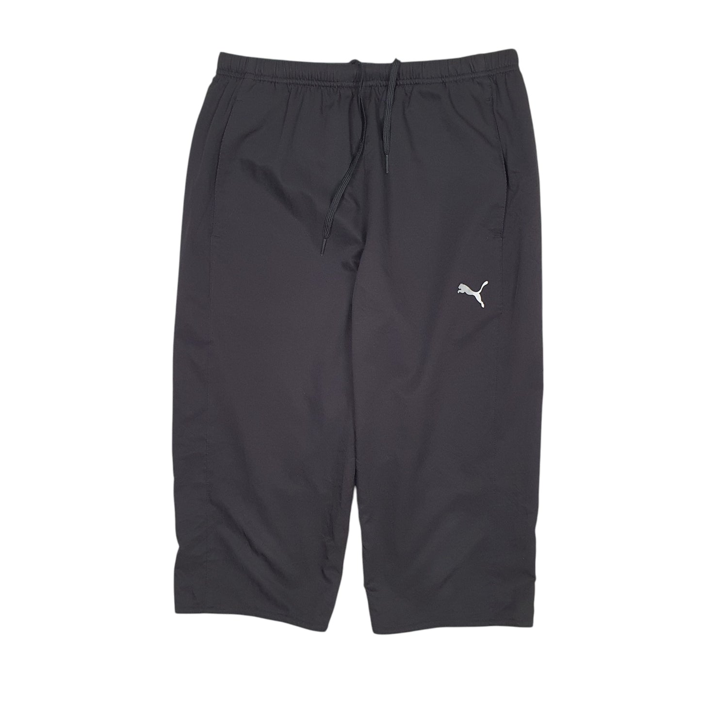 Womens Black Puma Capri Sport Shorts