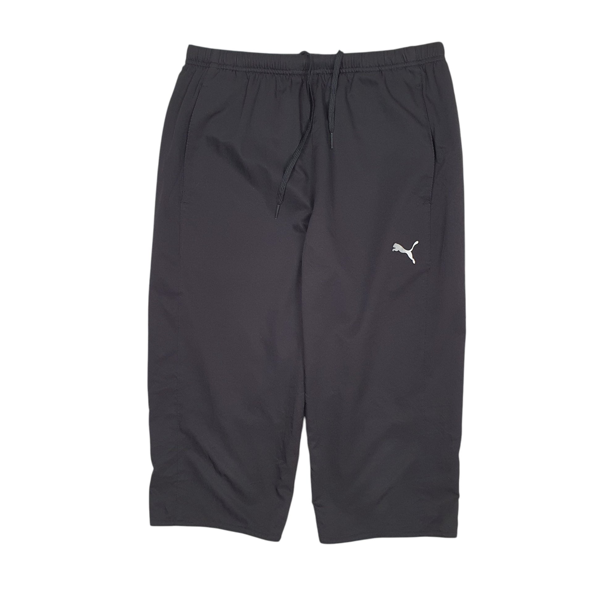 Womens Black Puma Capri Sport Shorts