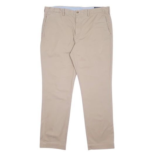 Mens Brown Polo Ralph Lauren Stretch Straight Fit Chino Trousers