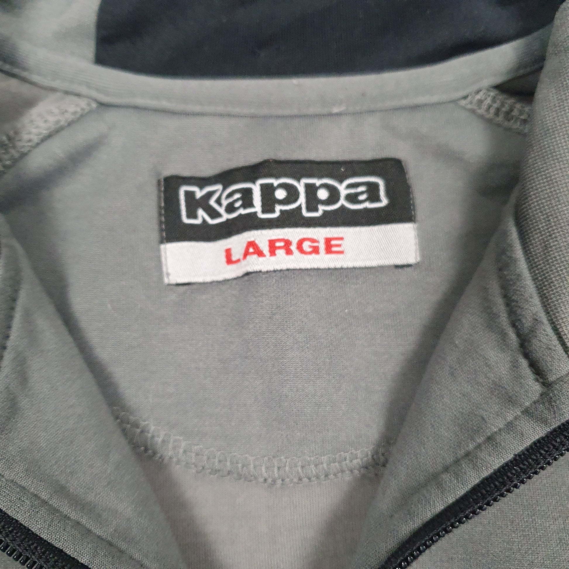 Mens Grey Kappa  Quarter Zip Jumper