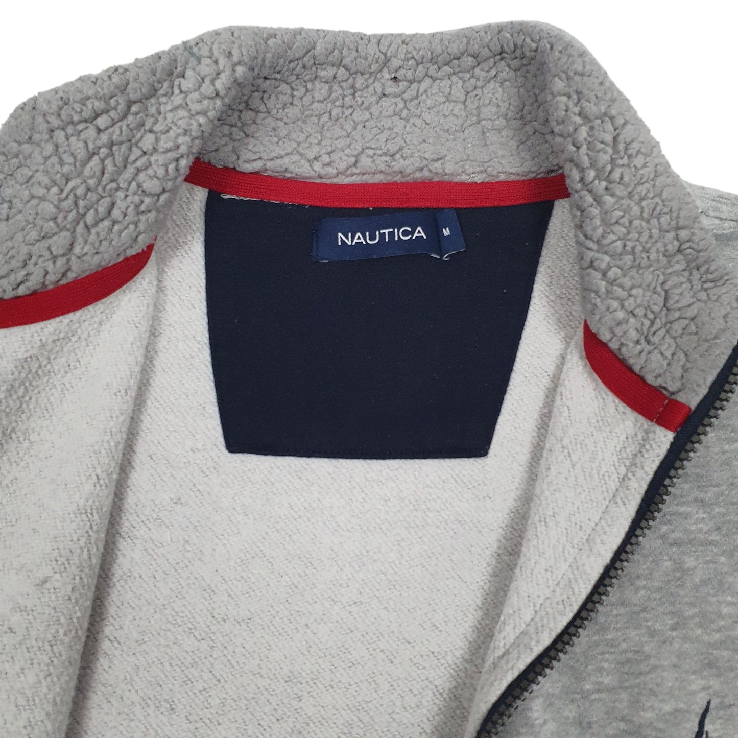 Mens Grey Nautica  Full Zip Jumper