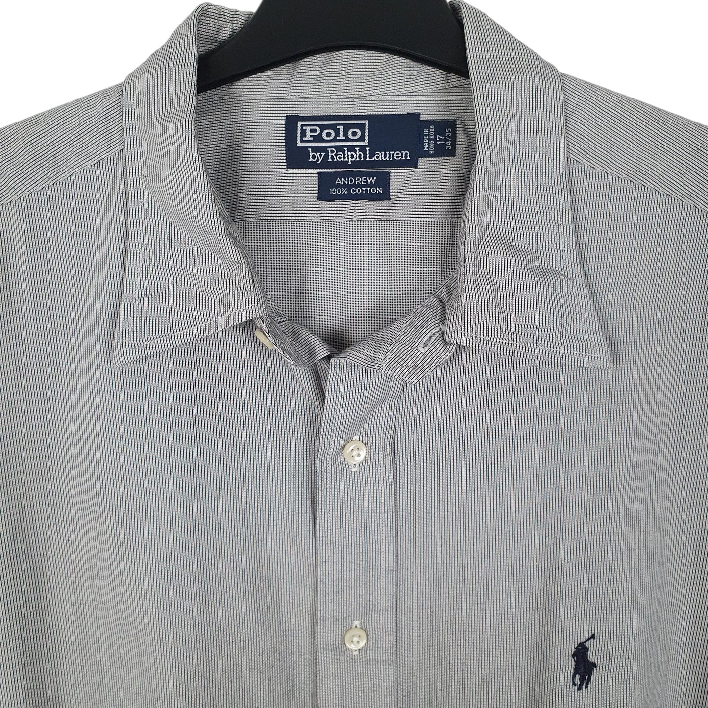 Mens Grey Polo Ralph Lauren Andrew Vintage 90s  Shirt
