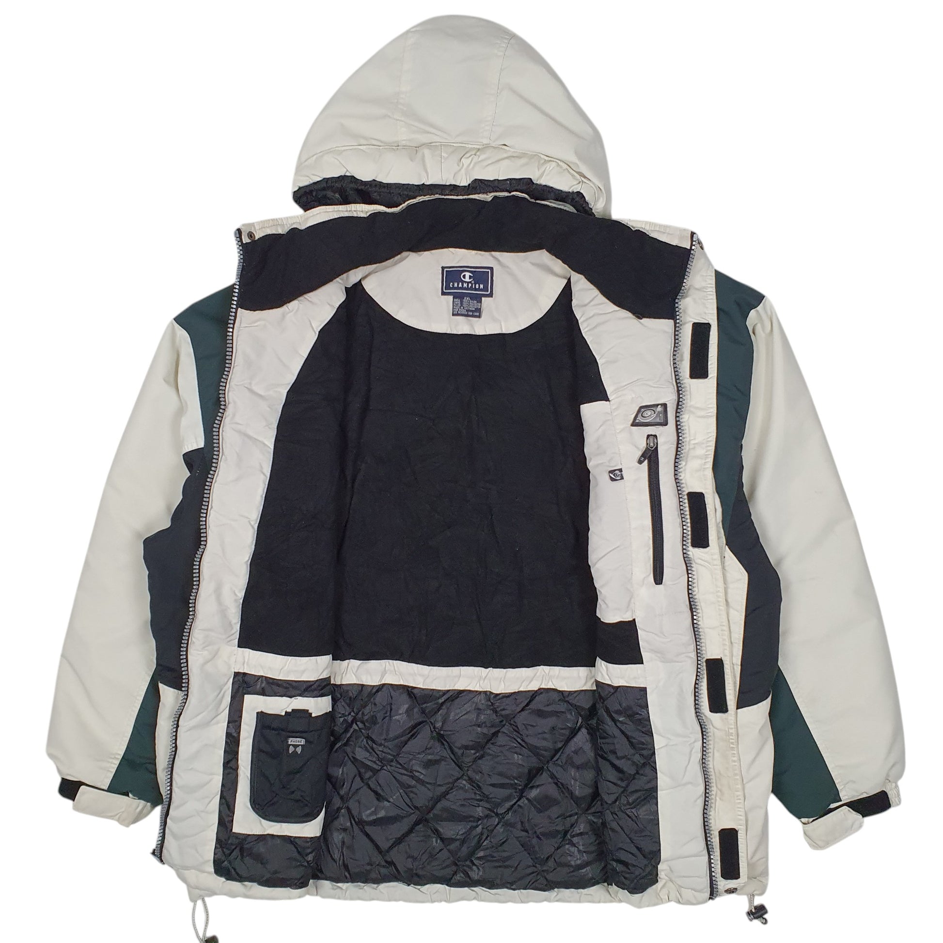 Mens White Champion Padded  Coat