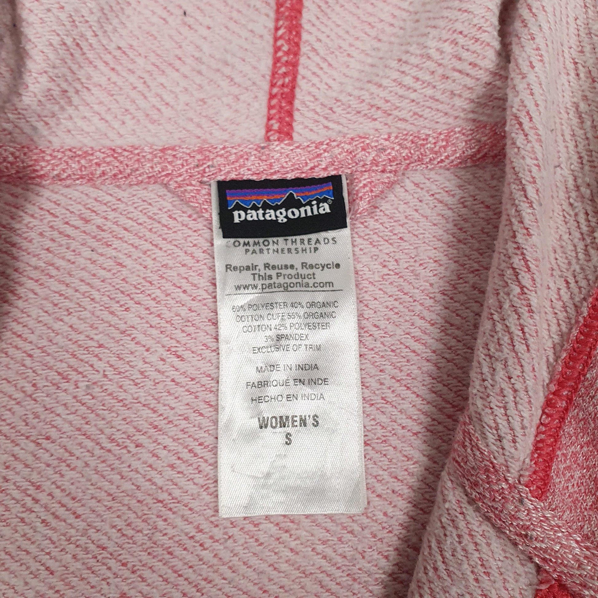 Womens Pink Patagonia  Full Zip Jumper