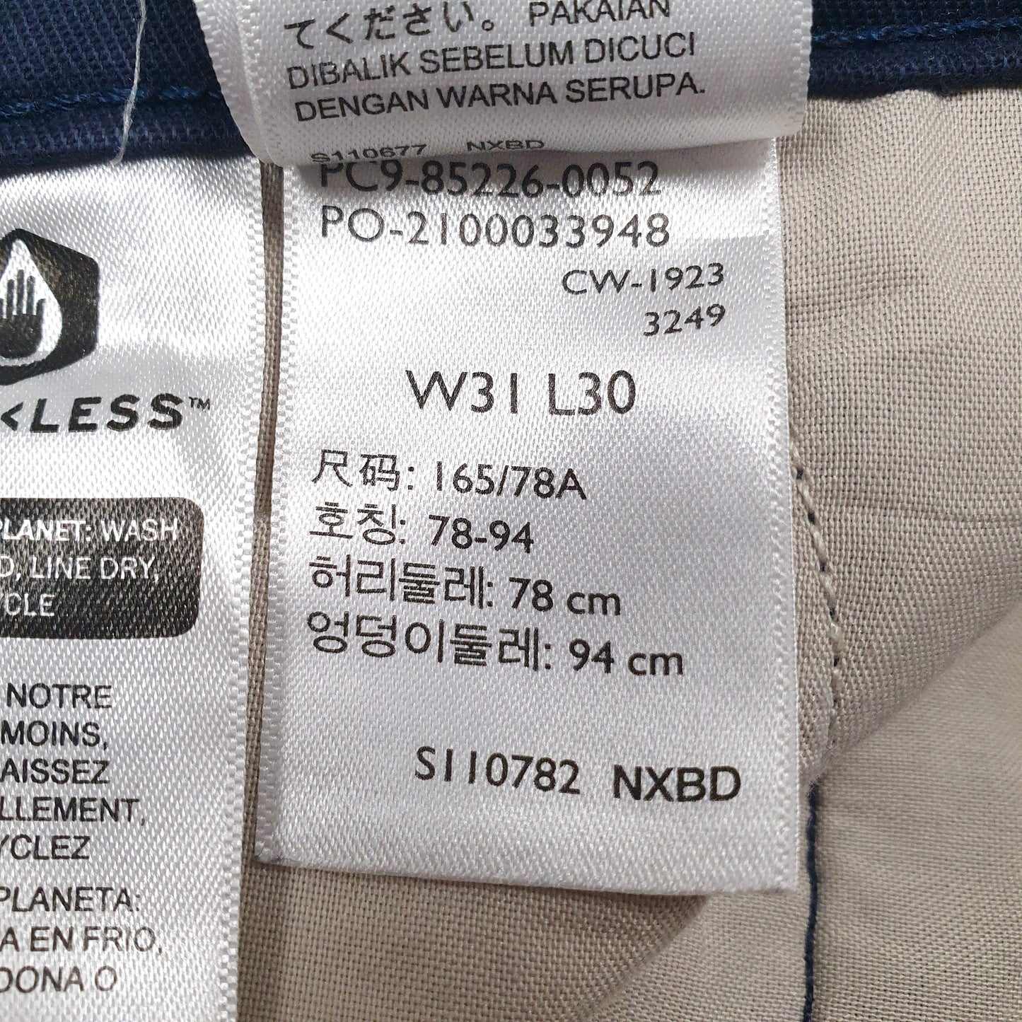 Mens Navy Levis   Trousers