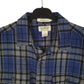 Mens Blue L.L.Bean Thick Chamois Plaid  Shirt