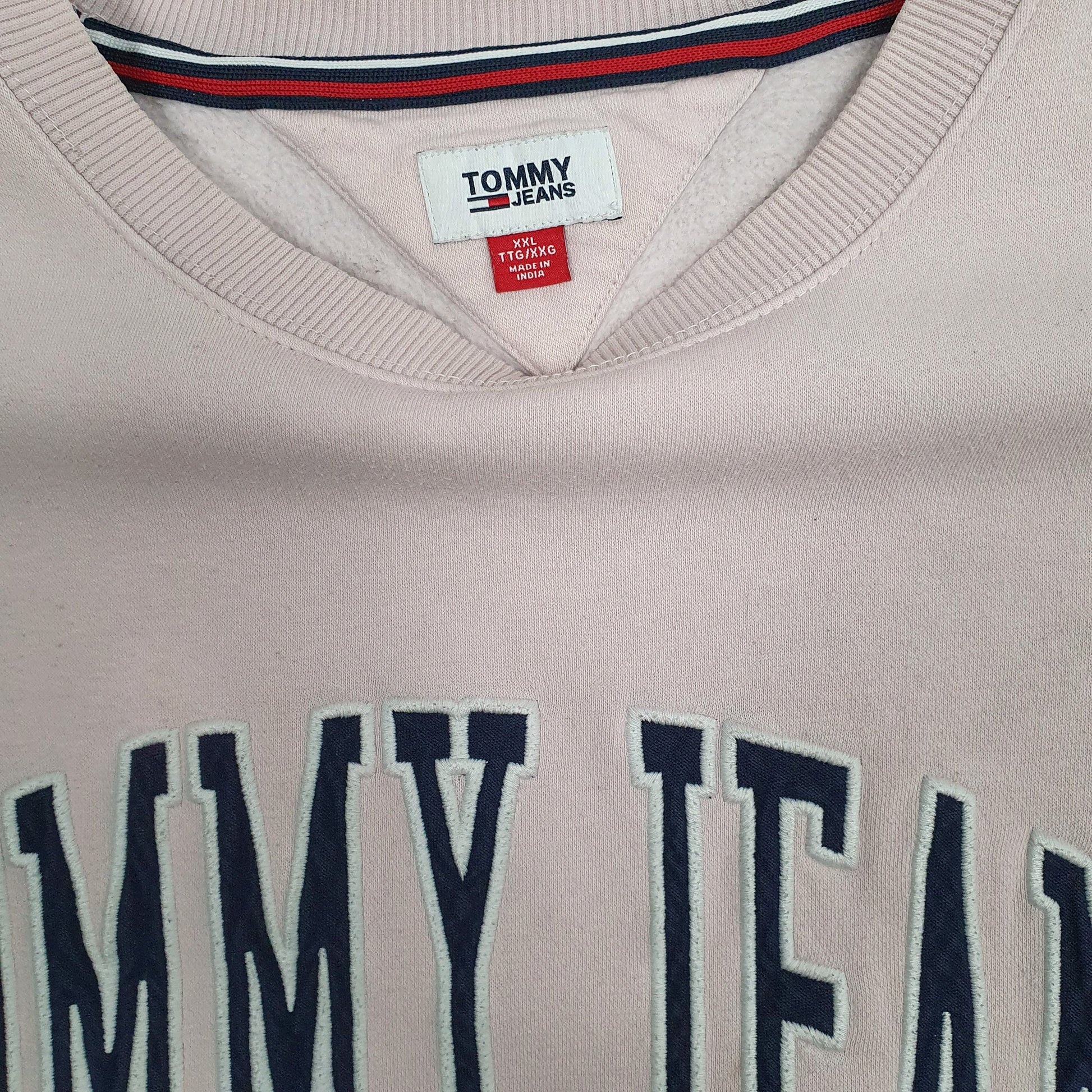 Womens Pink Tommy Hilfiger Spellout Crewneck Jumper