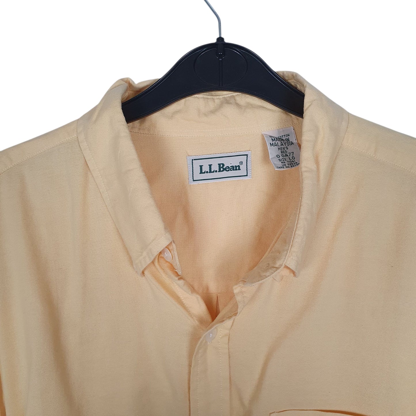 Mens Yellow L.L.Bean Vintage 00s  Shirt