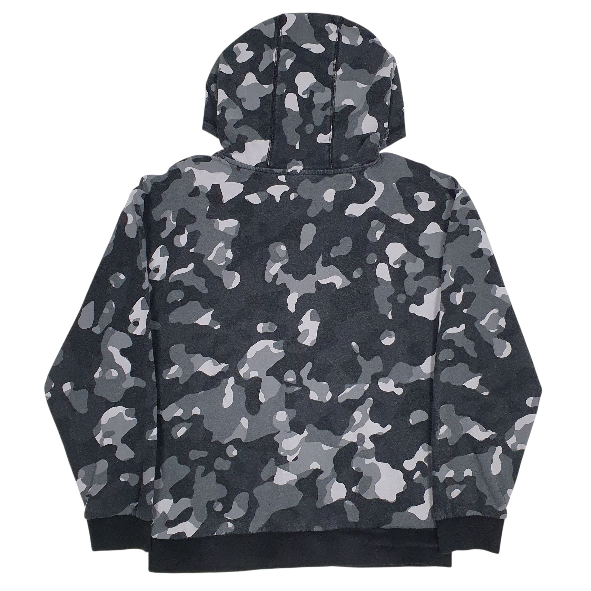 Womens Grey Adidas Spellout Camo Hoodie Jumper