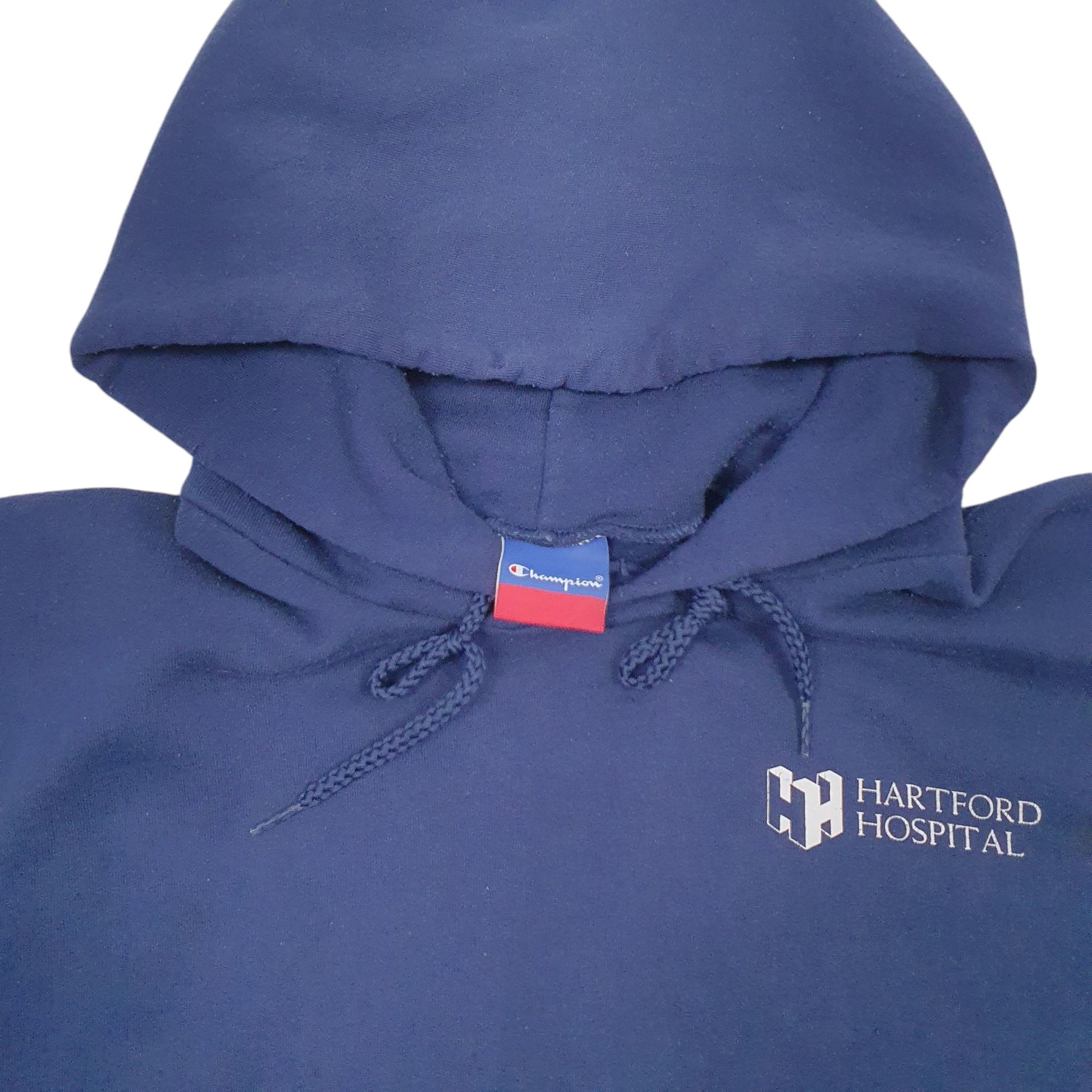 Mens Navy Champion Hartford Hospital Hoodie Jumper