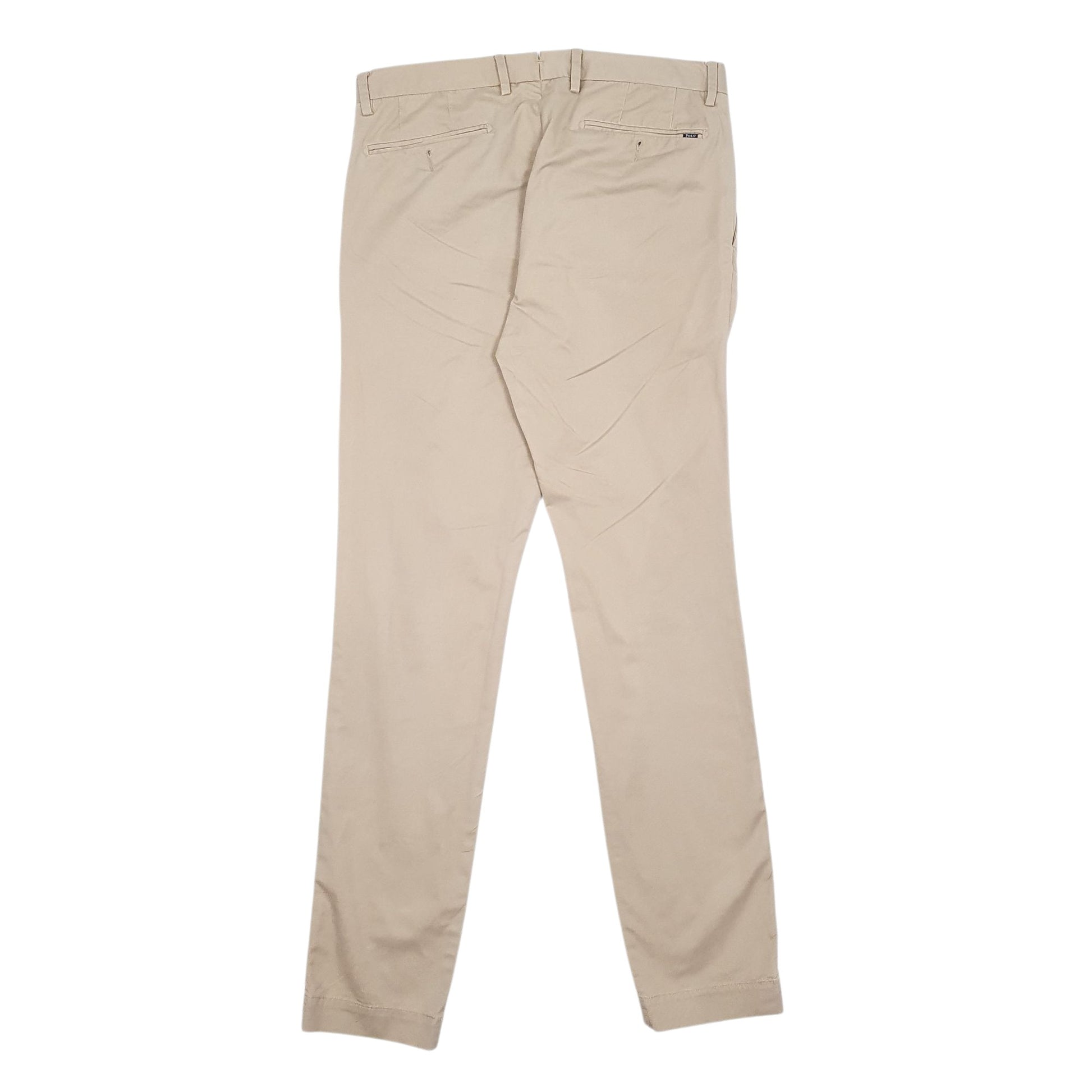 Mens Beige Polo Ralph Lauren Stretch Slim Fit  Trousers
