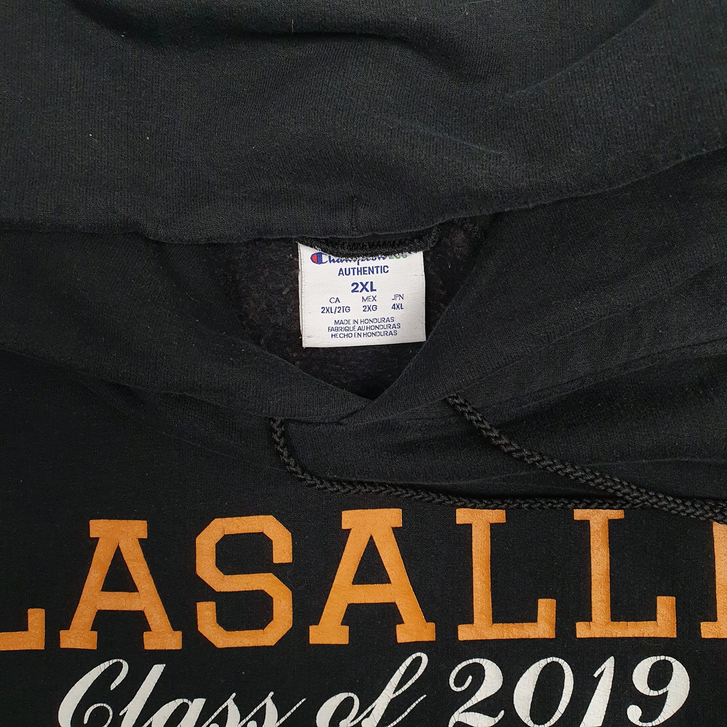 Mens Black Champion Lasalle Hoodie Jumper