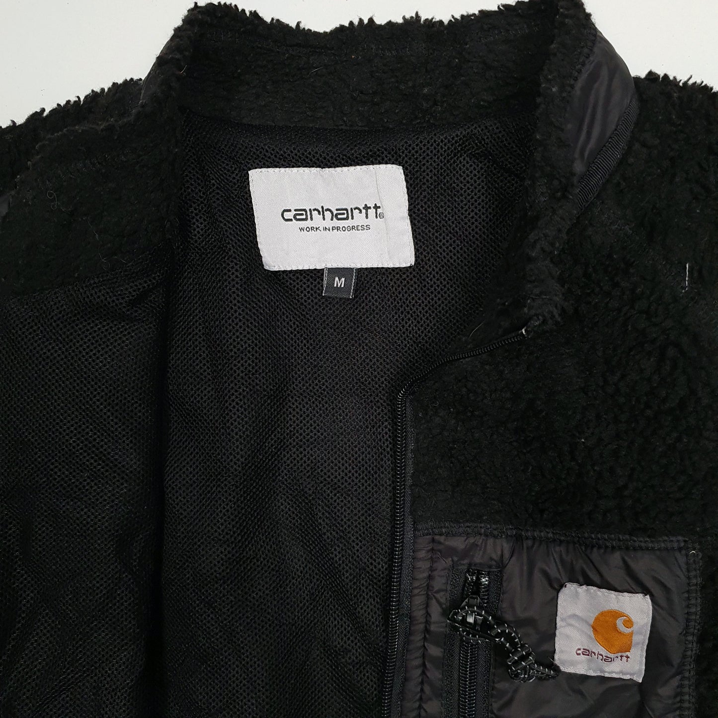 Womens Black Carhartt Nimbus Pullover Retro Pile Full Zip Jumper