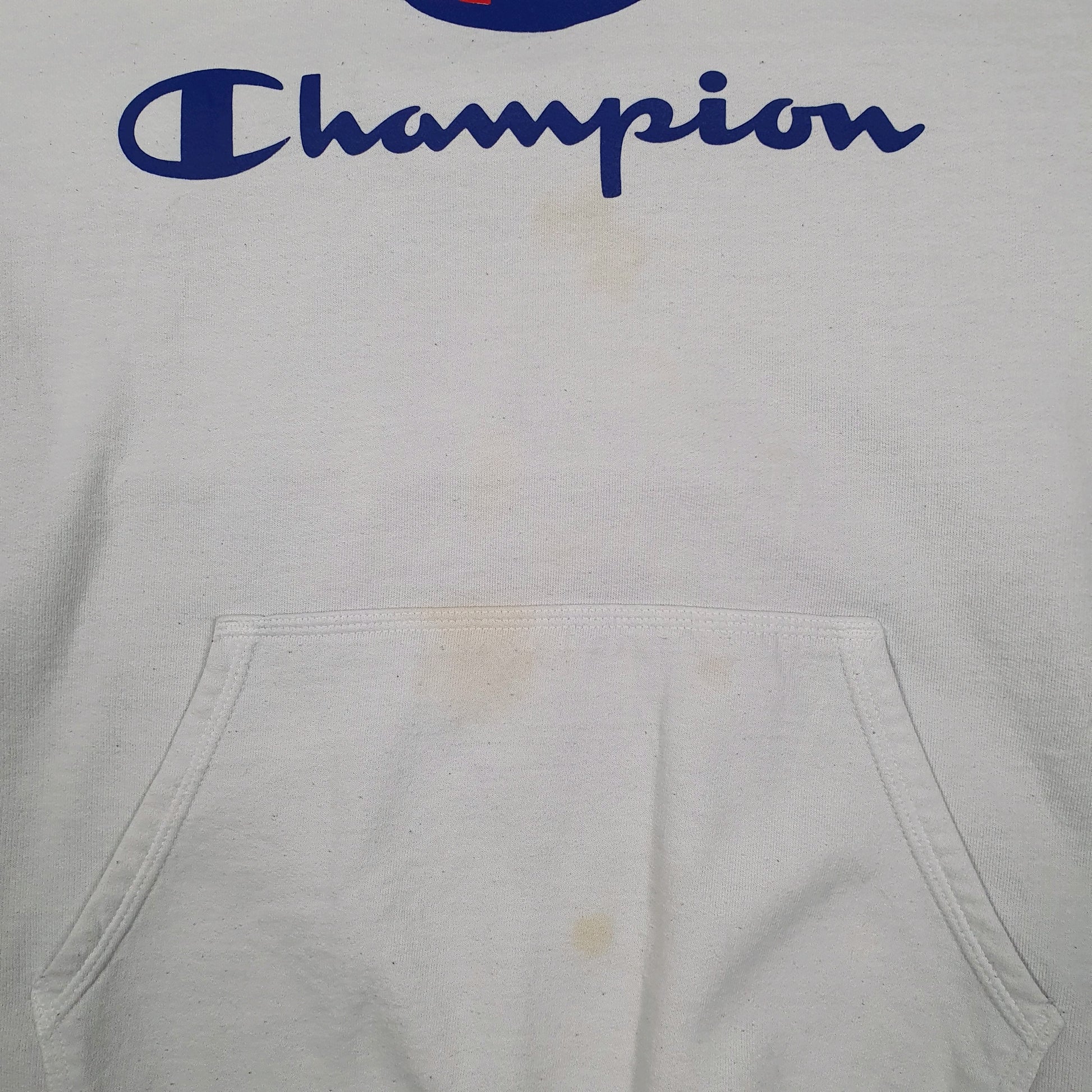 Mens White Champion  Hoodie Jumper