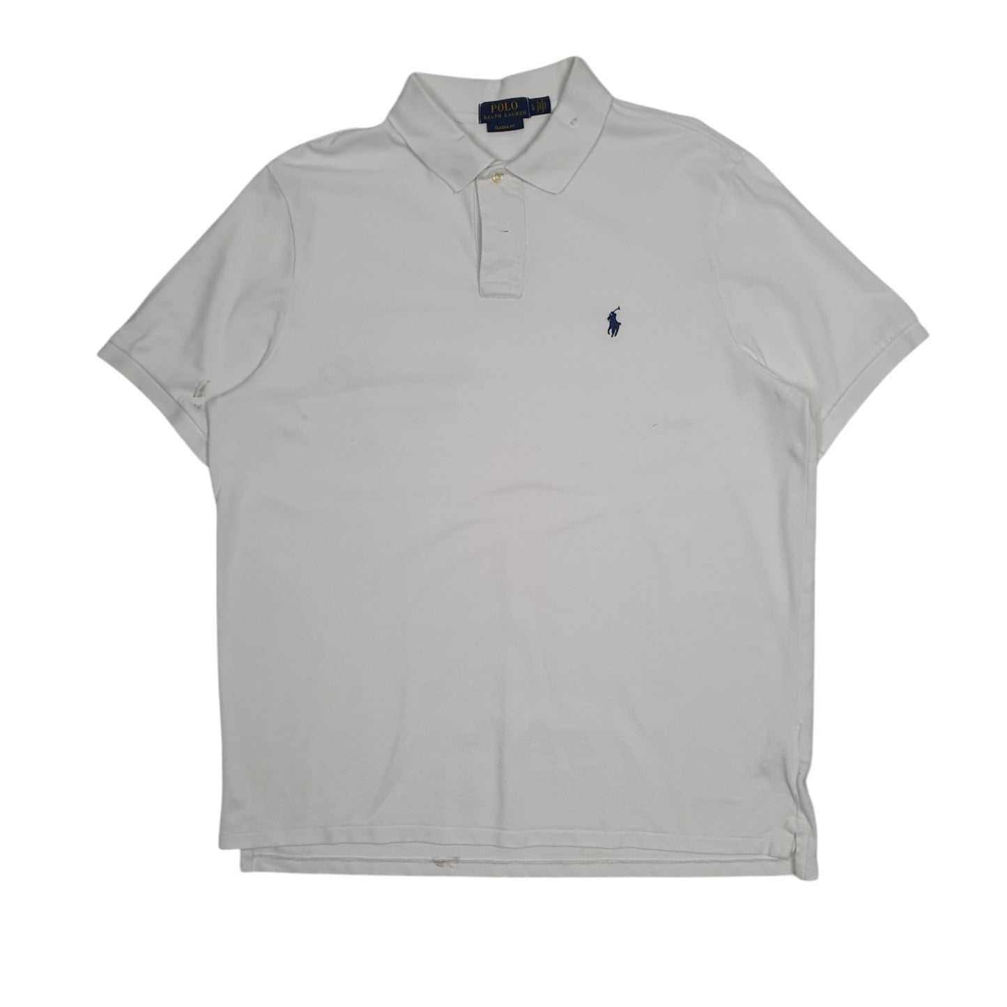 Mens White Polo Ralph Lauren  Short Sleeve Polo Shirt