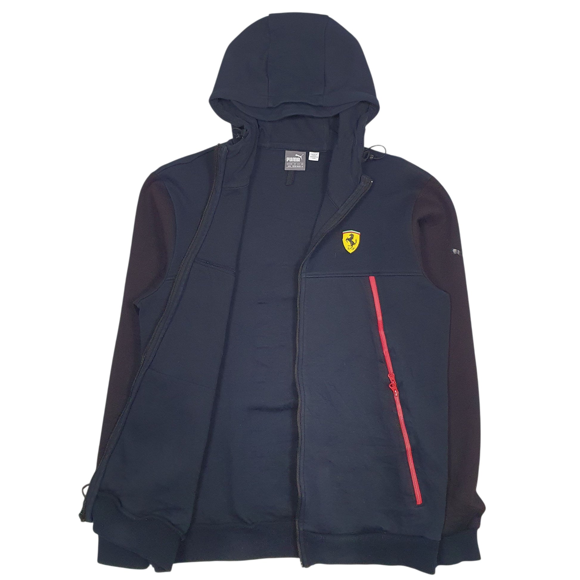 Mens Navy Puma Ferrari Full Zip Jumper