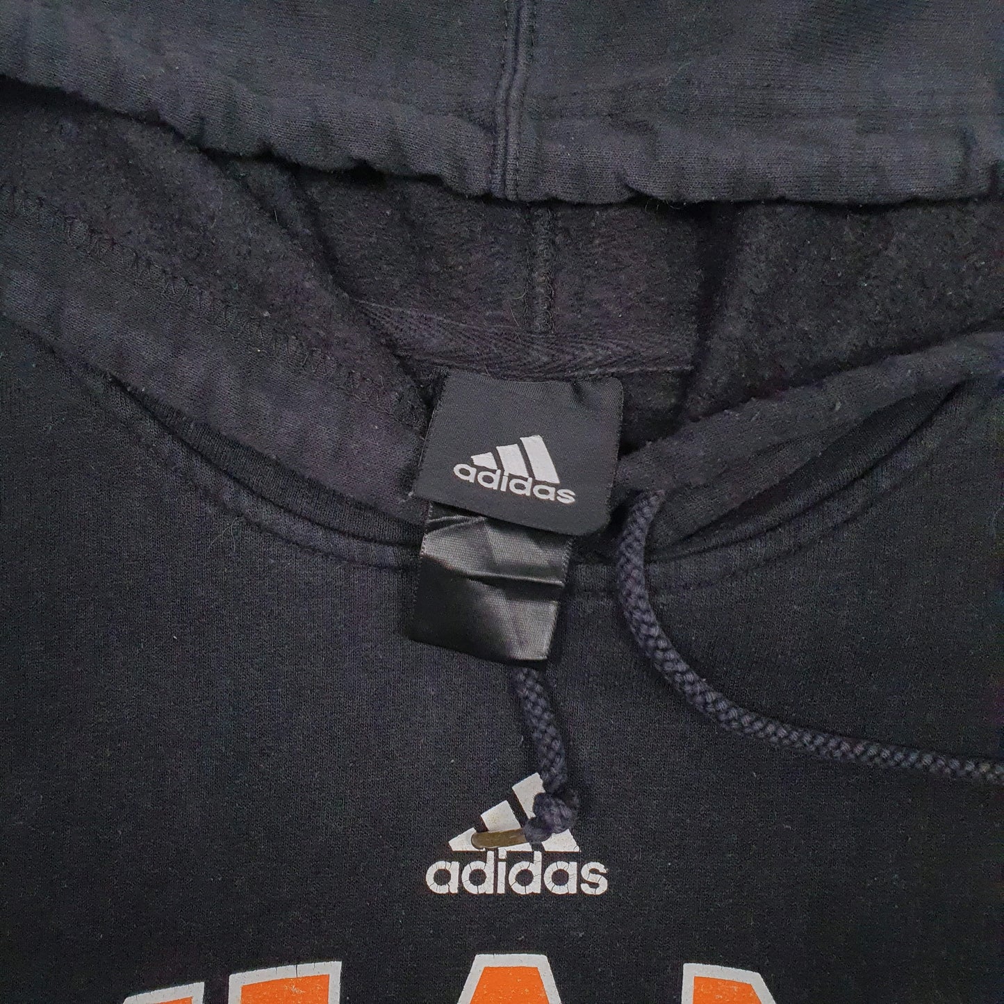 Mens Black Adidas Miami Hurricanes Hoodie Jumper