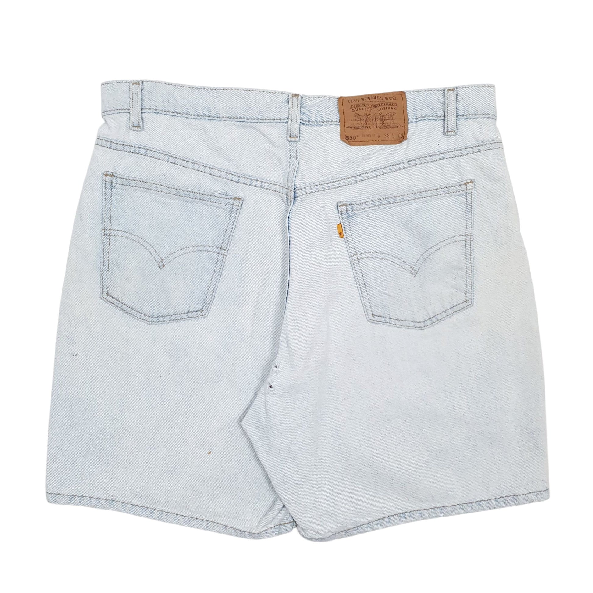 Mens Blue Levis Vintage Relaxed Fit Orange Tab Hoodie Shorts