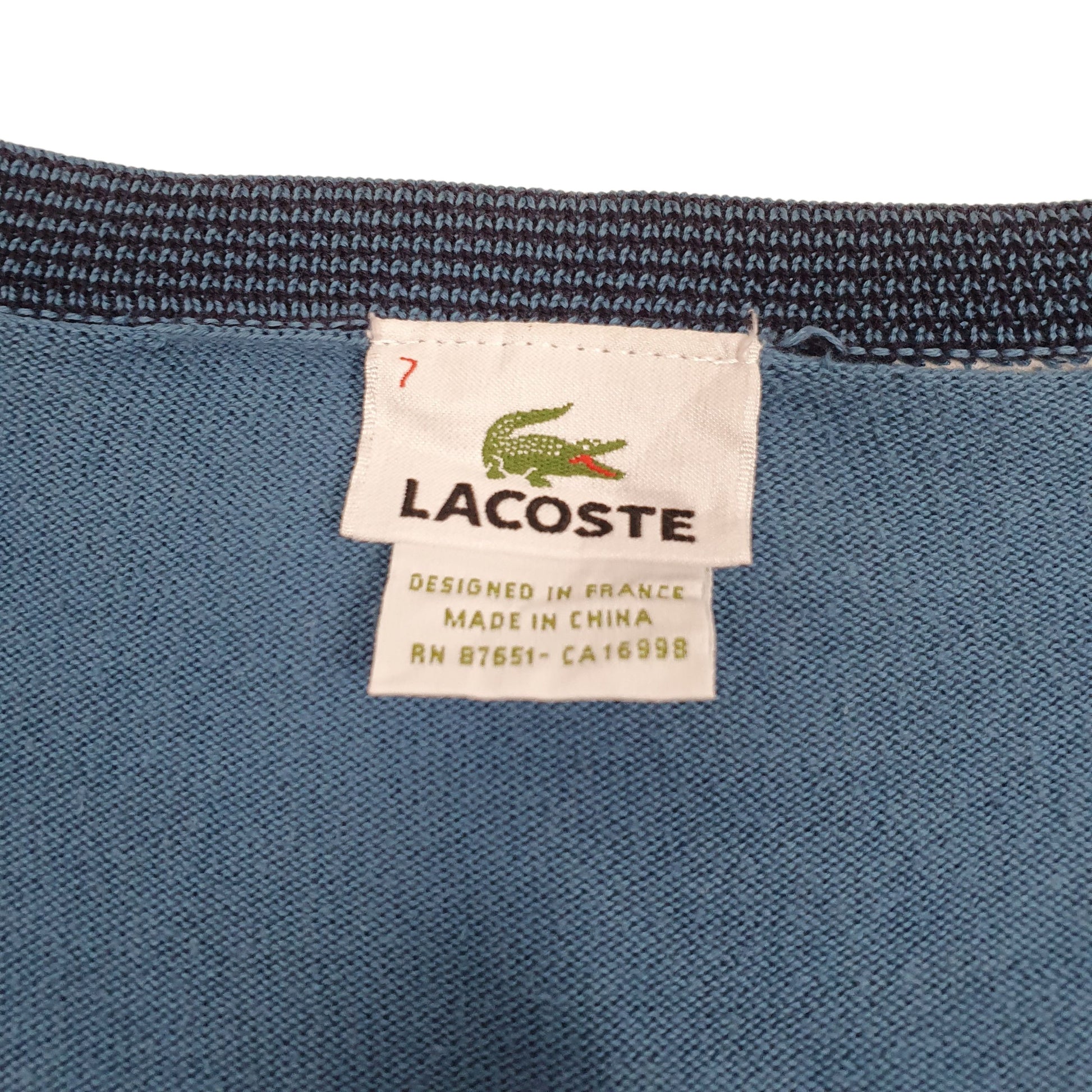 Mens Blue Lacoste  Cardigan Jumper